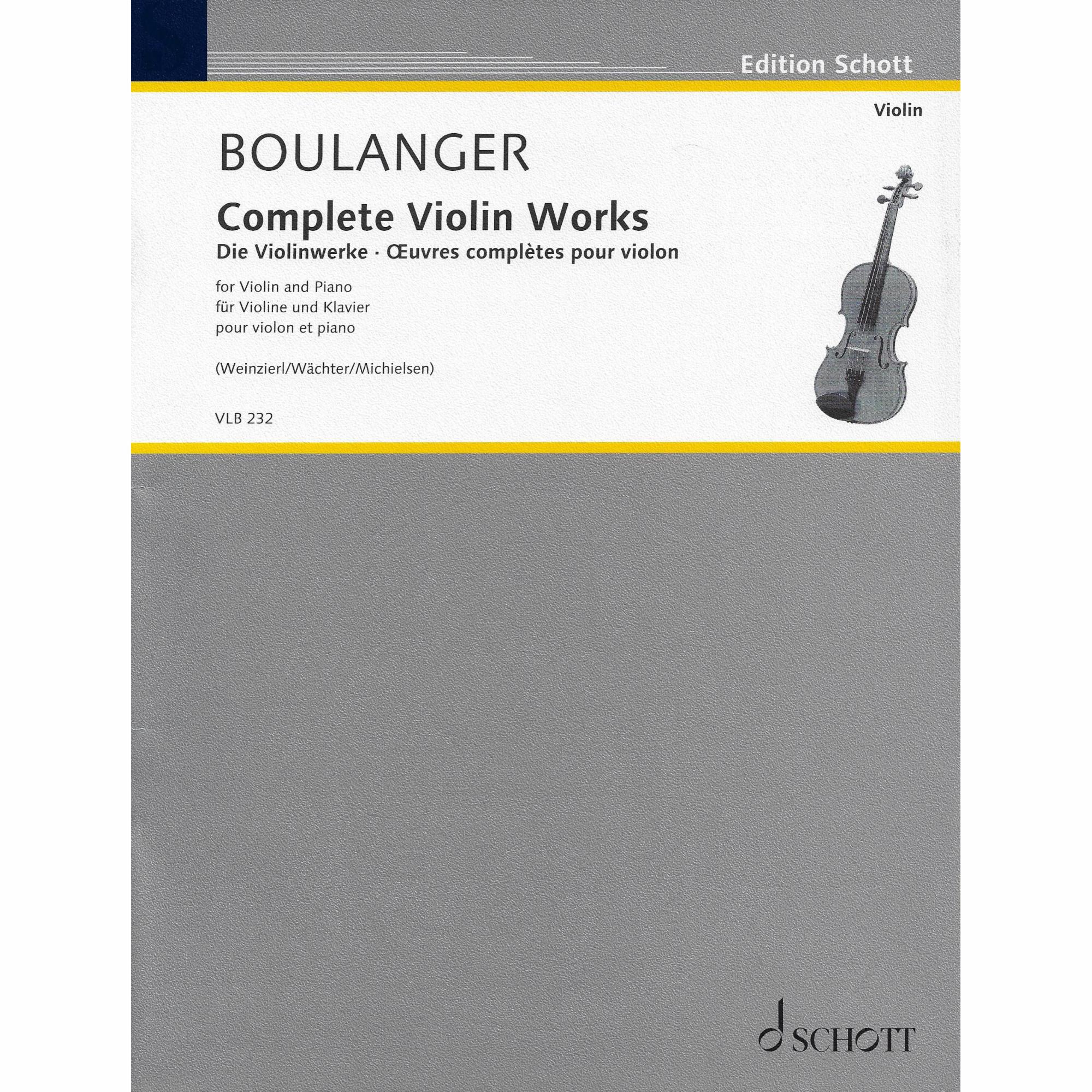 Boulanger -- Complete Violin Works