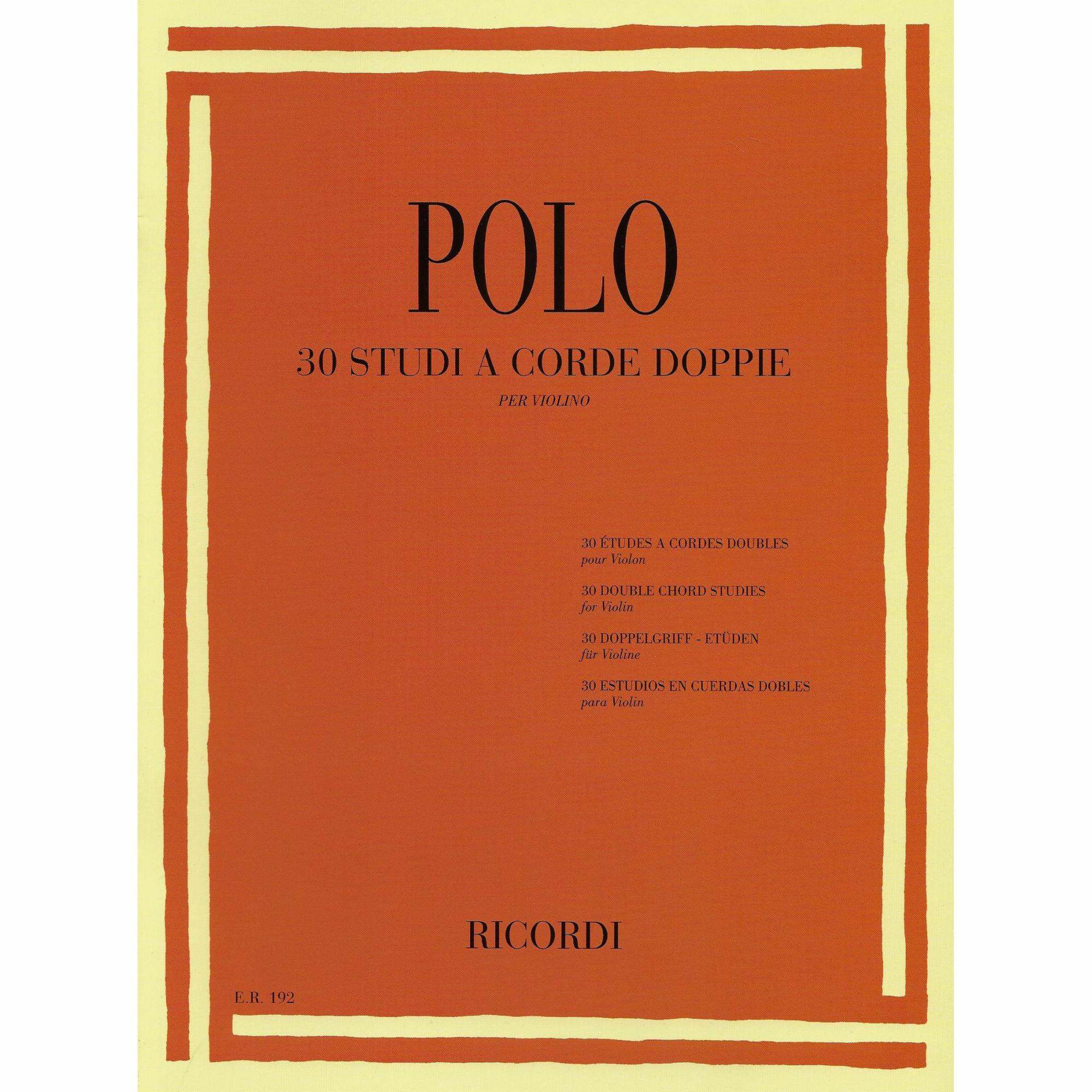 Polo -- 30 Double Chord Studies for Violin
