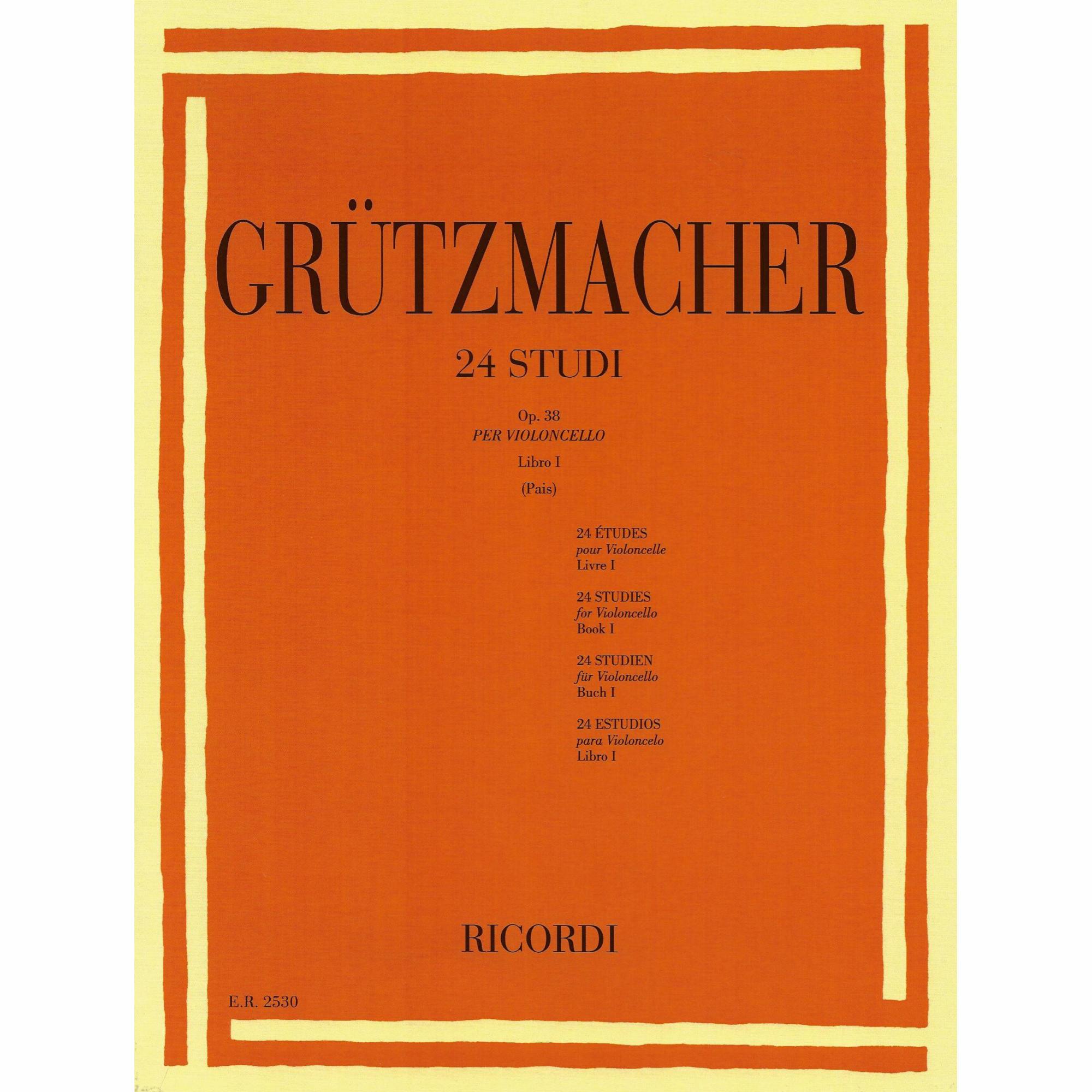 Gruetzmacher -- 24 Studies, Op. 38, Book I for Cello
