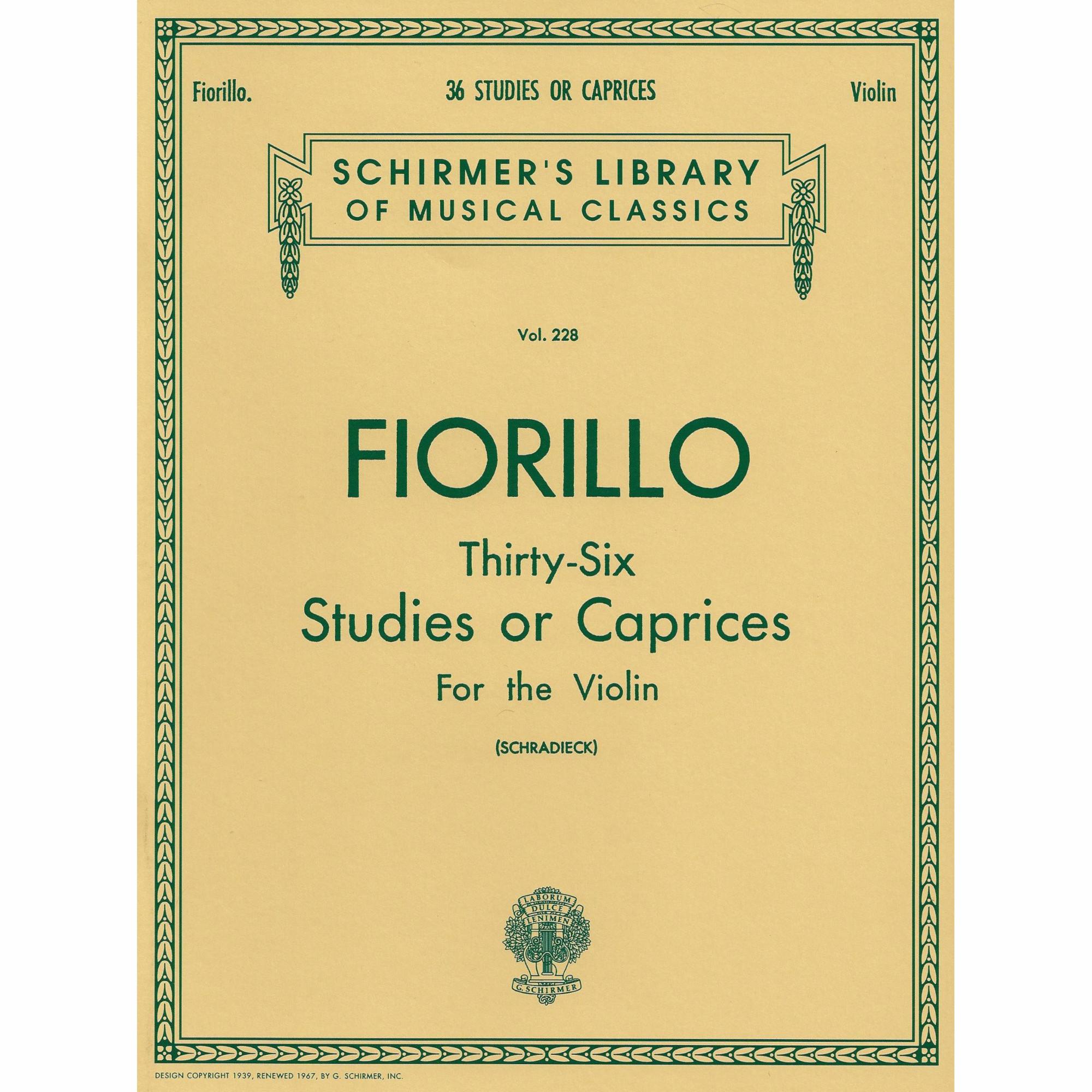 Fiorillo -- Thirty-Six Studies or Caprices for Violin