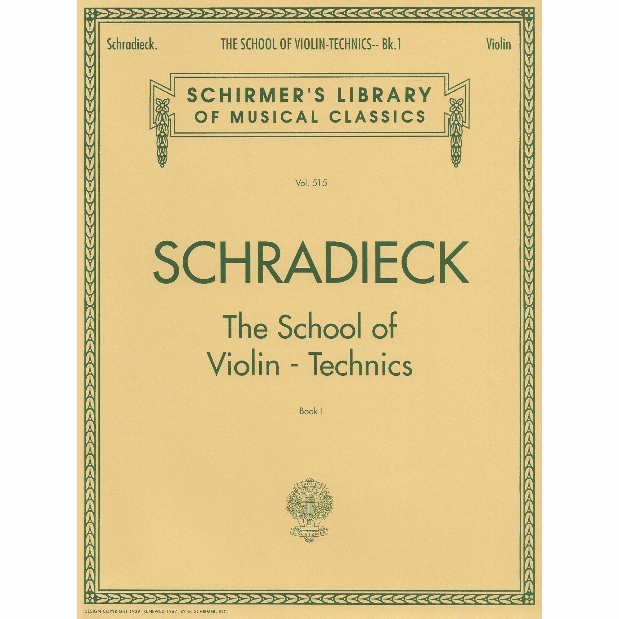 Schradieck -- The School of Violin Technics, Books 1-3