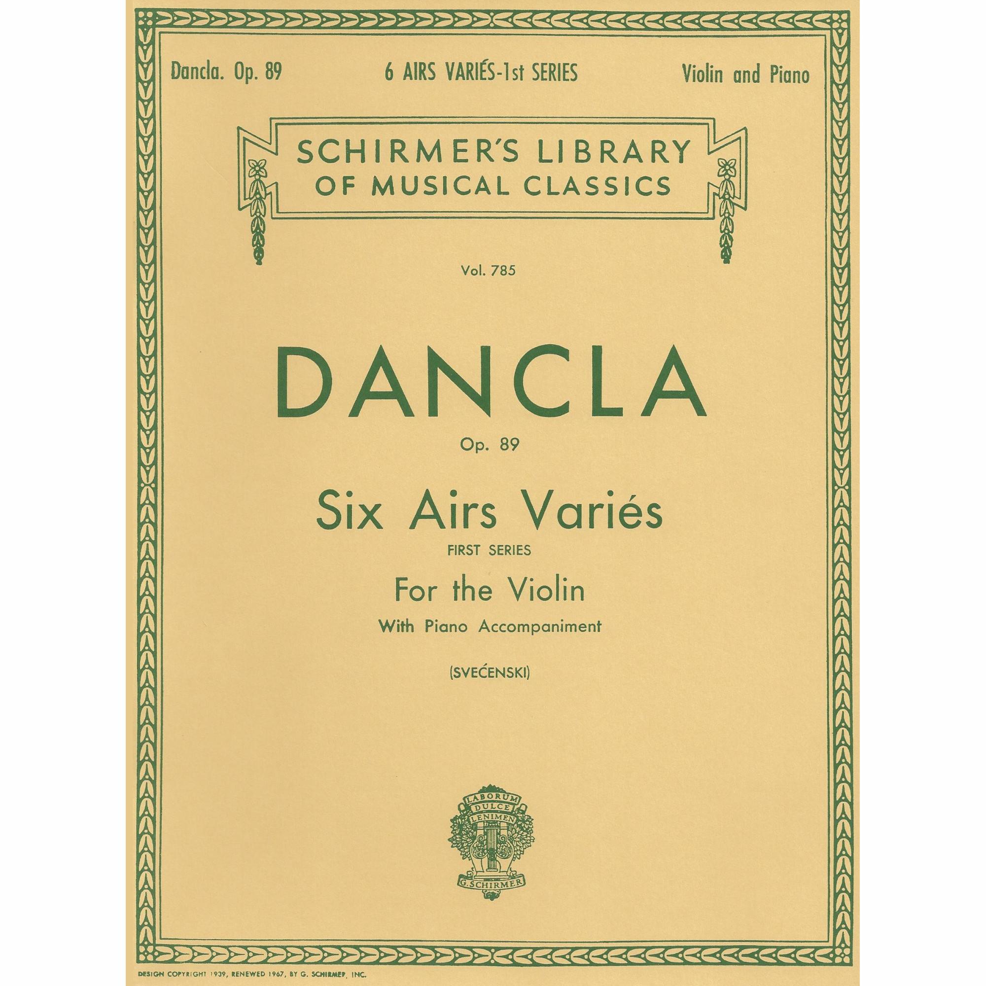 Dancla -- Six Airs Varies, Op. 89 for Violin and Piano