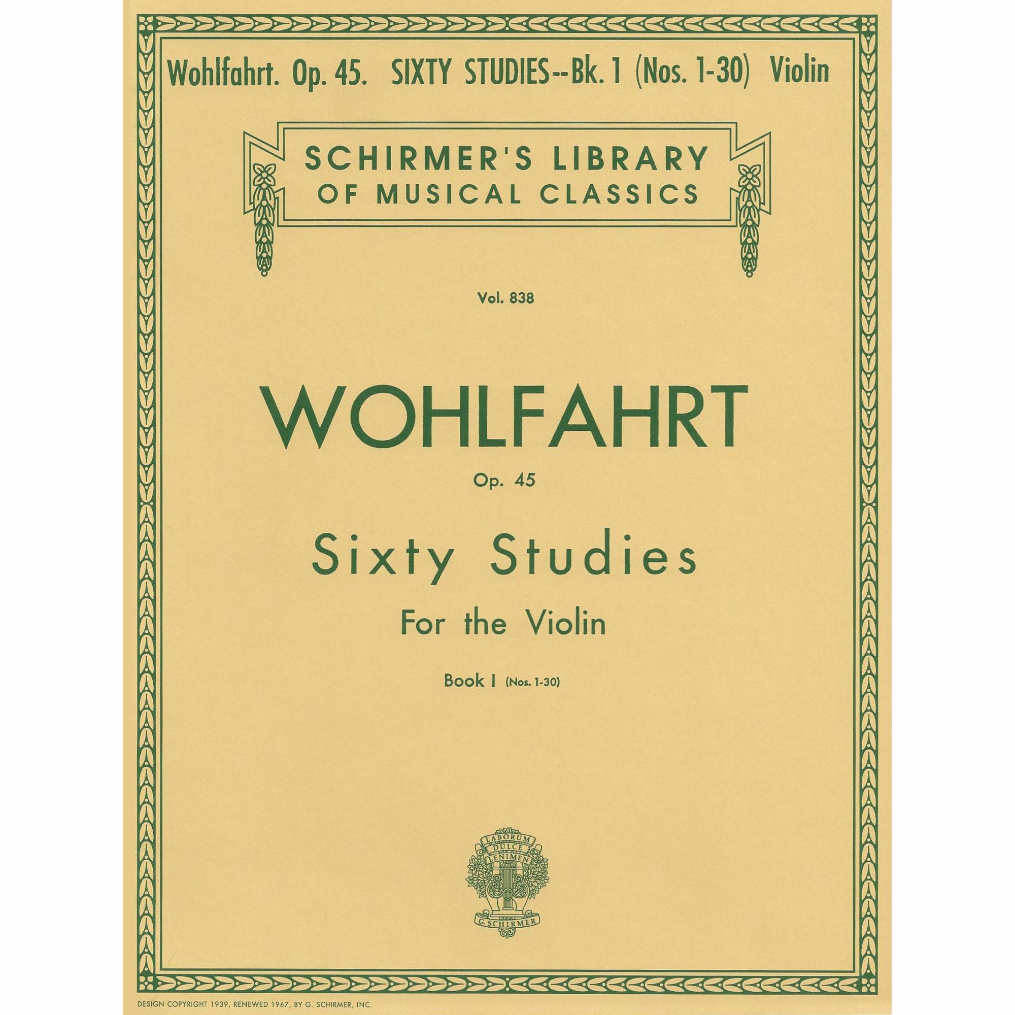 Wohlfahrt -- Sixty Studies, Op. 45, Books 1-2 for Violin