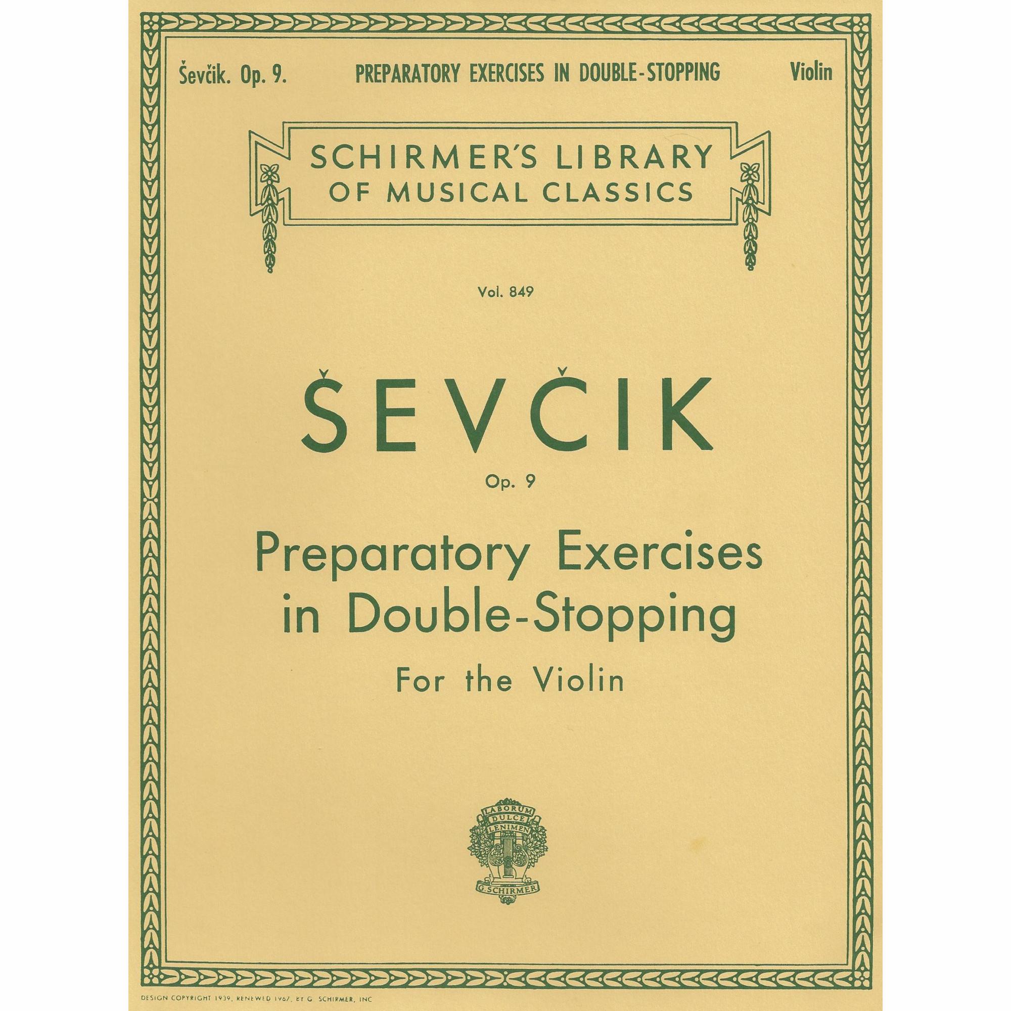 Sevcik -- Preparatory Exercises in Double-Stopping, Op. 9 for Violin