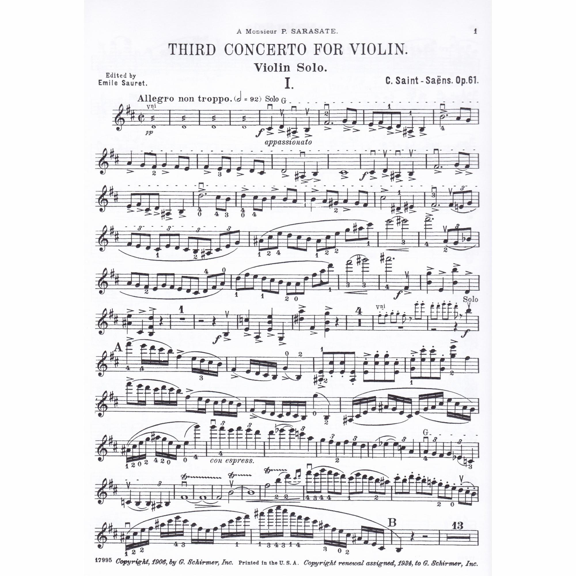 Violin Concerto No. 3 in B Minor, Op. 61