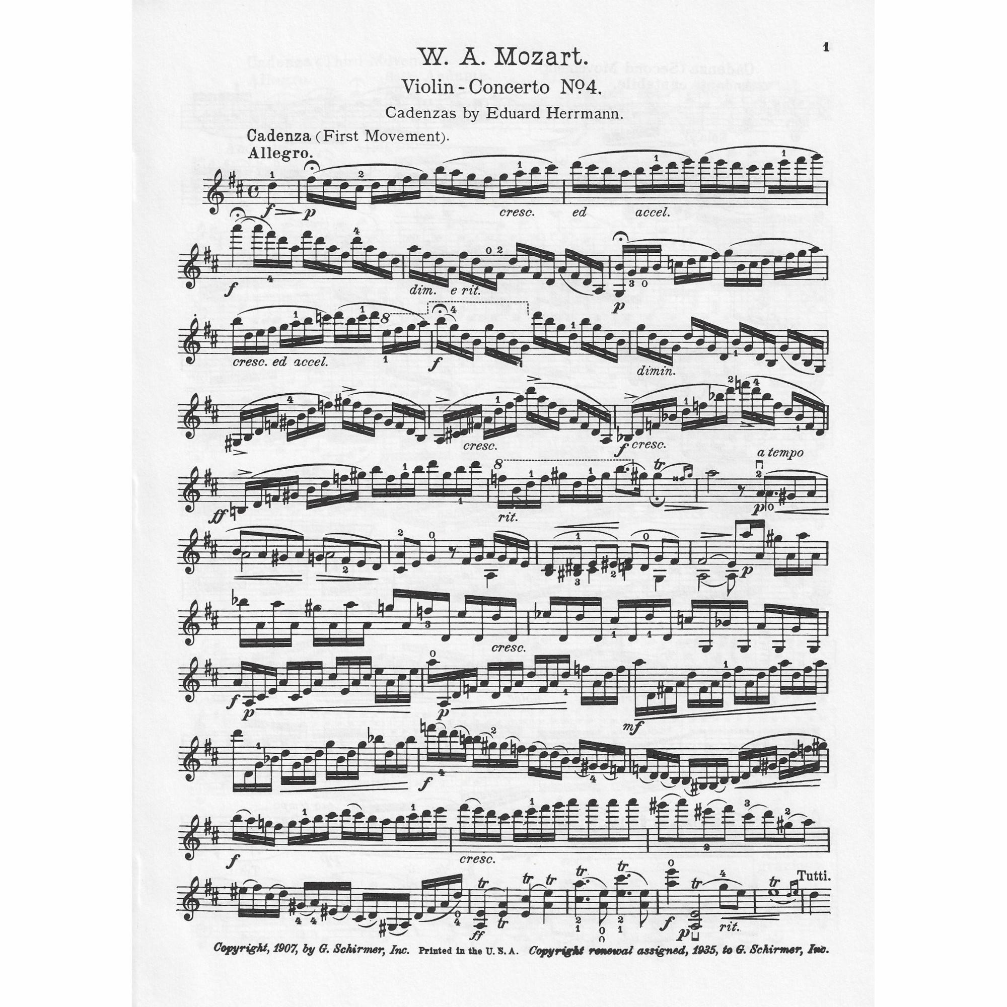 Sample: Violin Part (Cadenza)