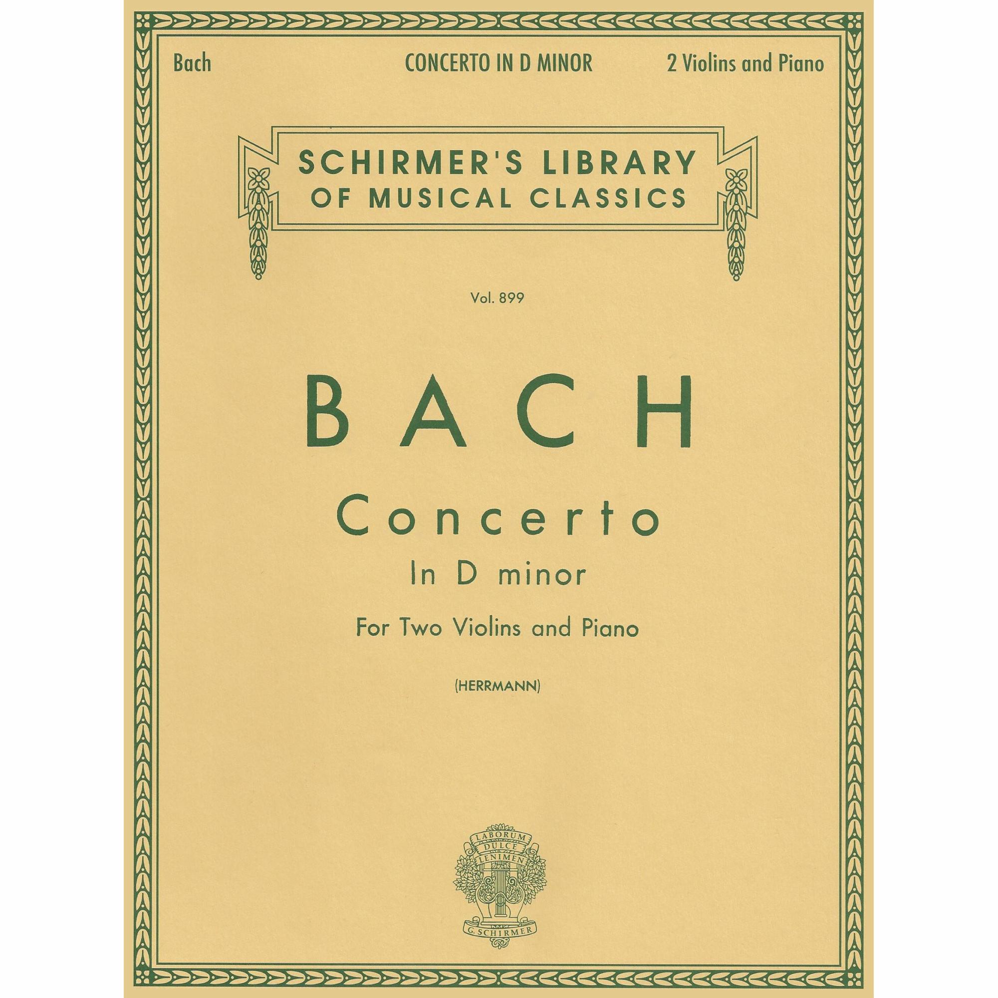 Bach -- Concerto in D Minor for Two Violins and Piano