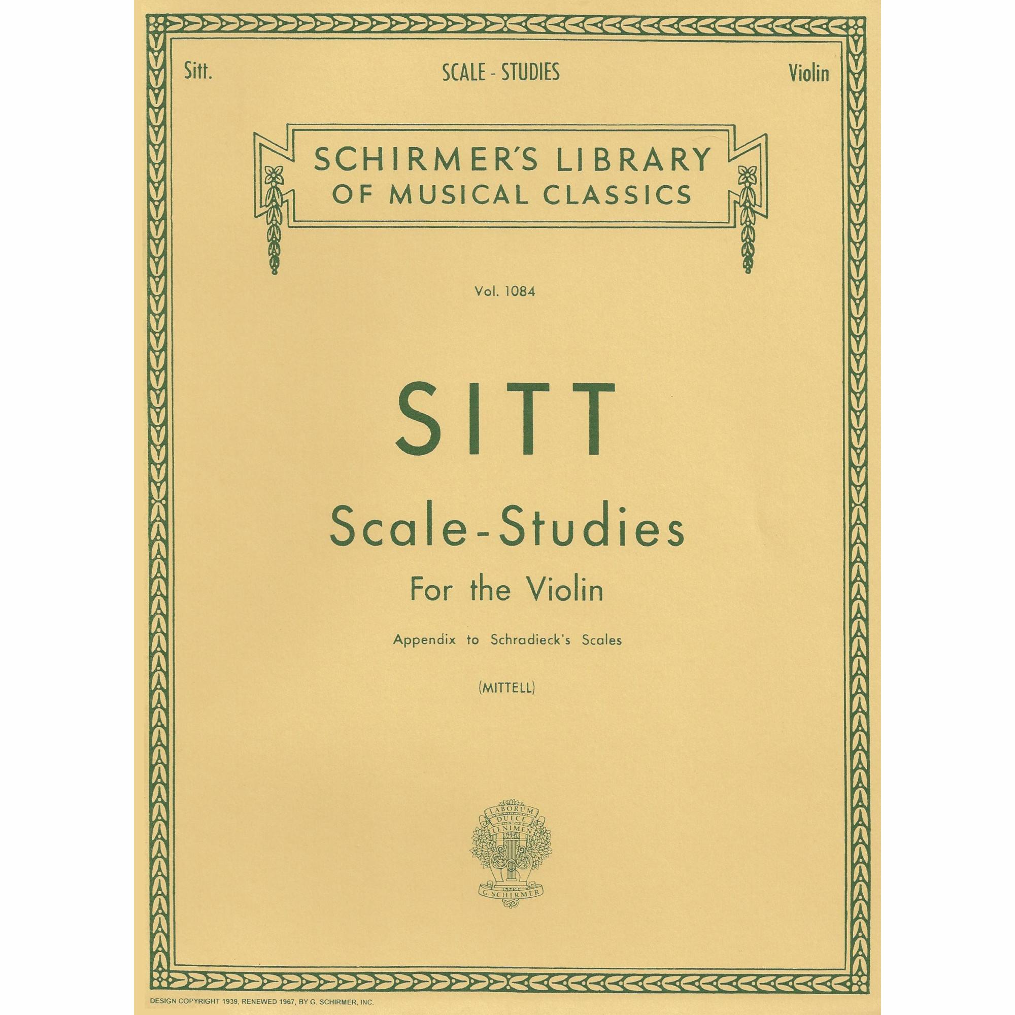 Sitt -- Scale Studies for Violin