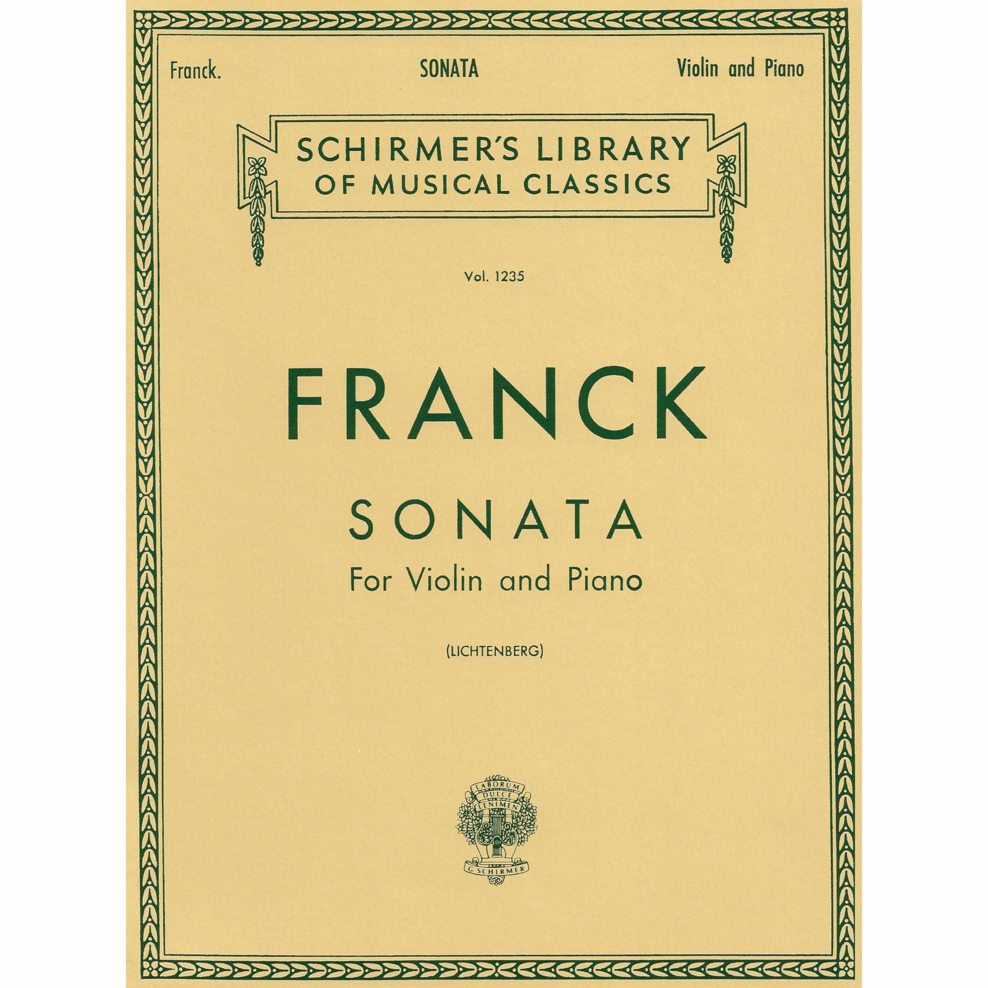 Franck -- Sonata for Violin and Piano
