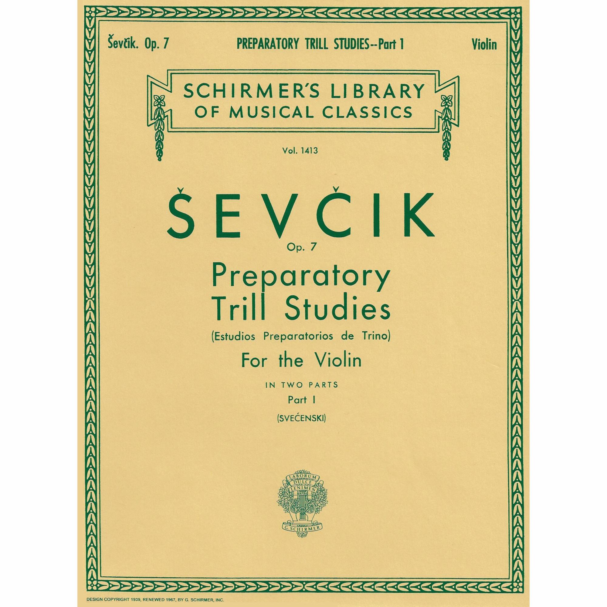 Sevcik -- Preparatory Trill Studies, Op. 7, Part 1 for Violin