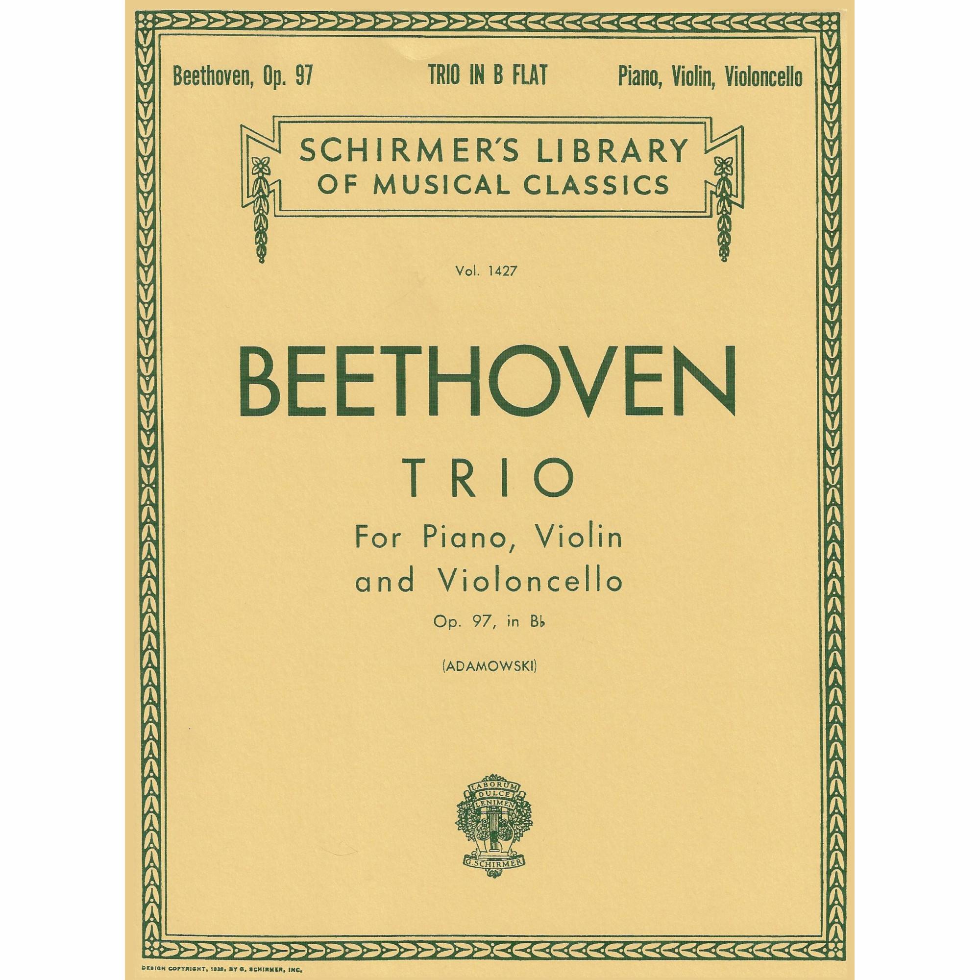 Beethoven -- Piano Trio in B-flat Major, Op. 97 (Archduke)