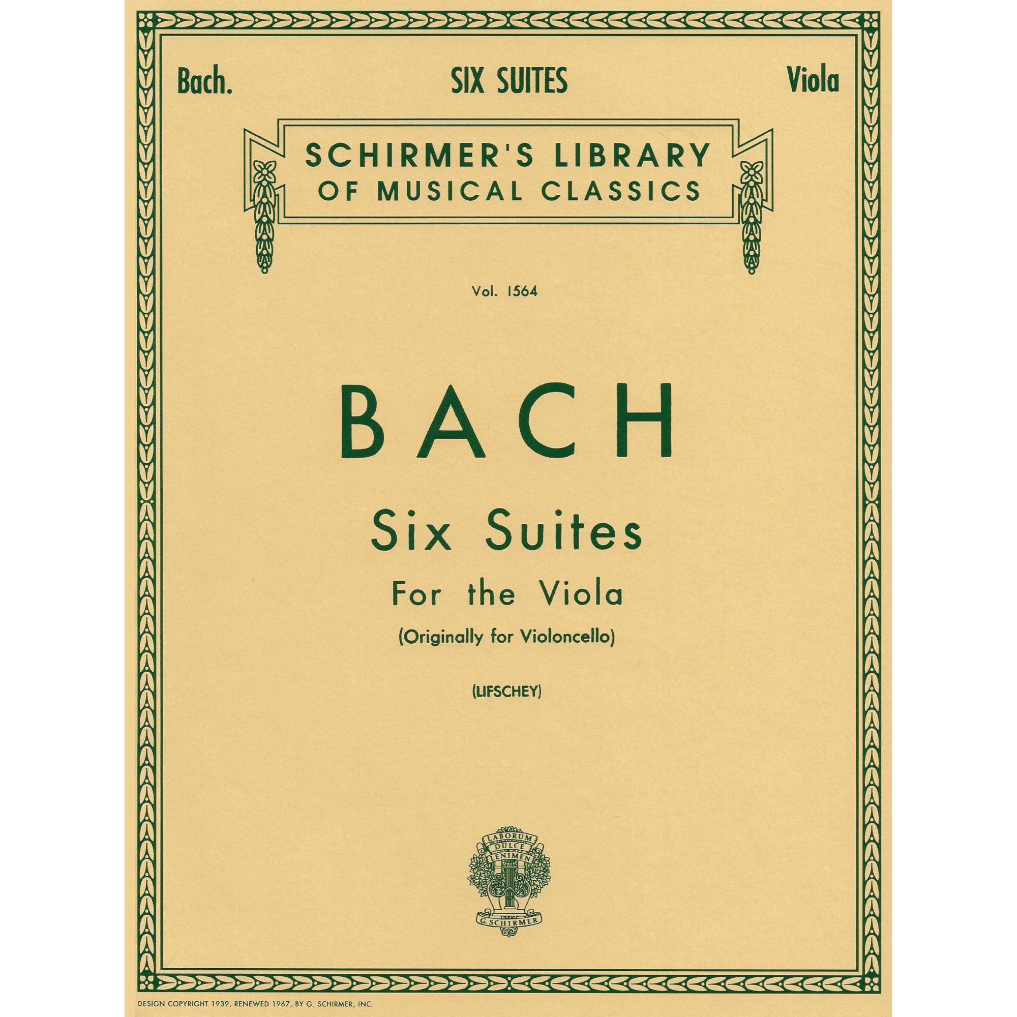 Bach -- Six Suites for Viola