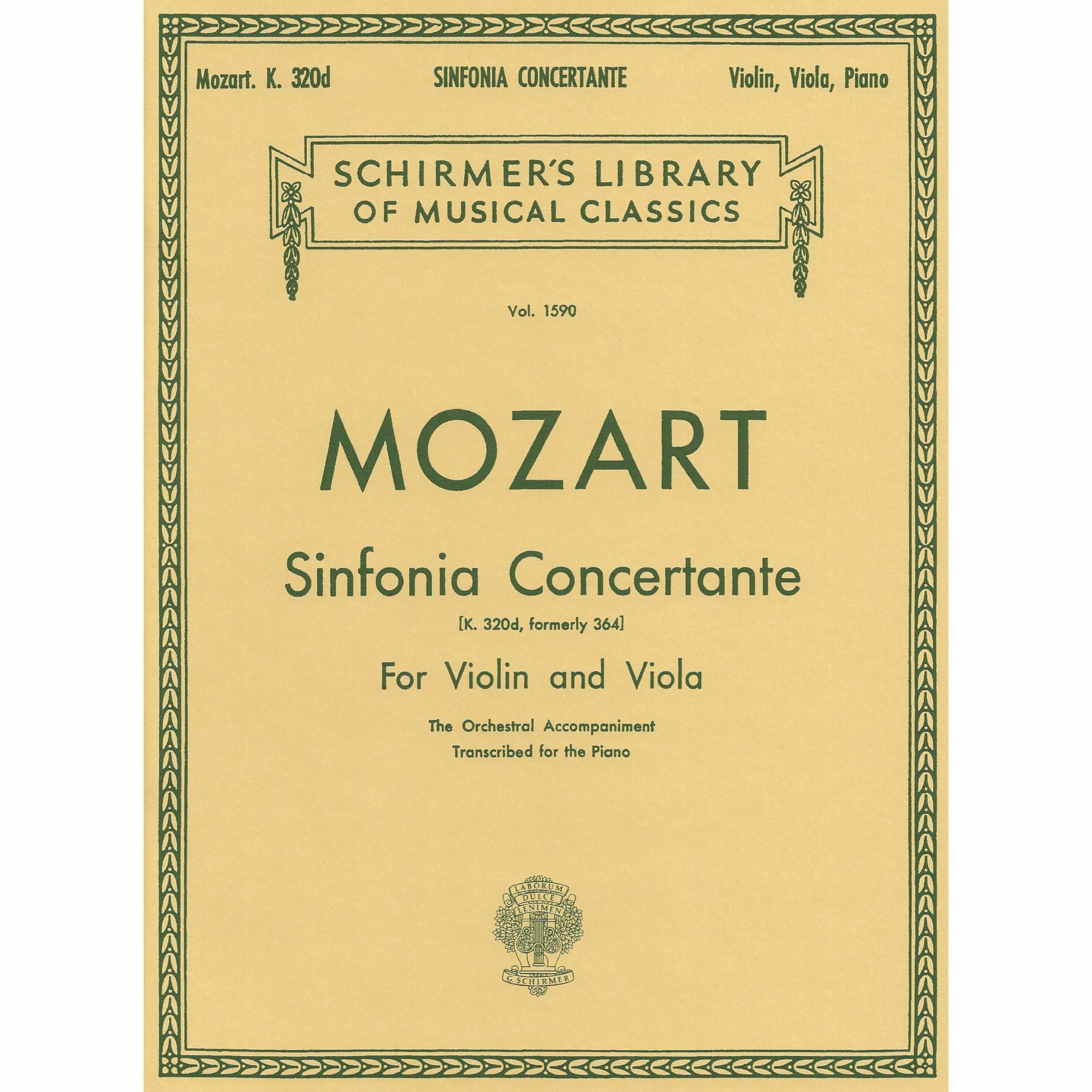 Mozart -- Sinfonia Concertante in E-flat Major, K. 364 for Violin, Viola, and Piano