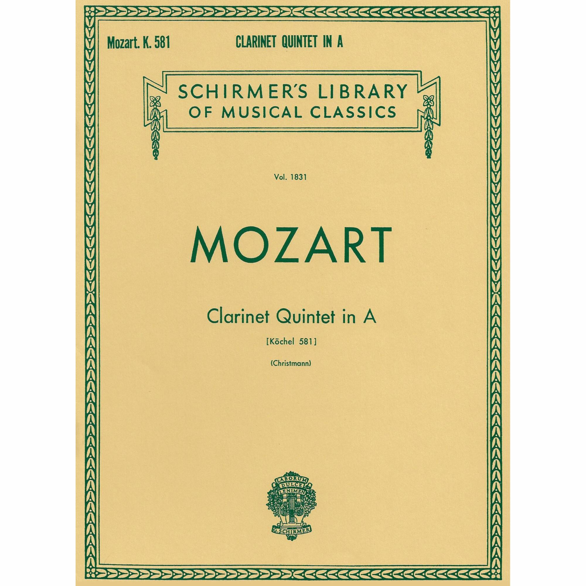 Mozart -- Clarinet Quintet in A Major, K. 581
