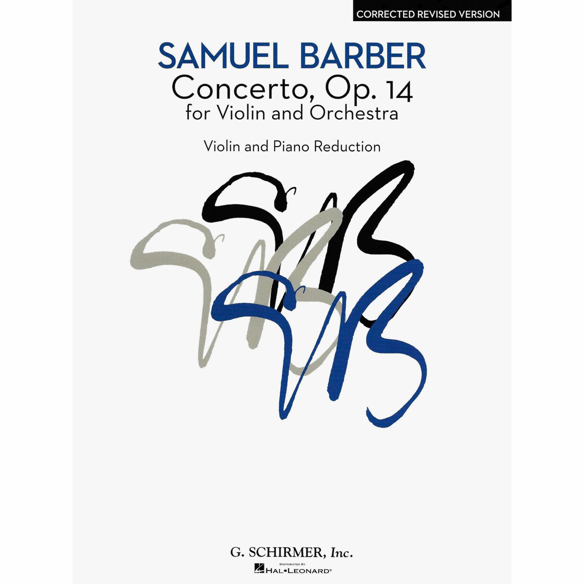 Barber -- Concerto, Op. 14 for Violin and Piano