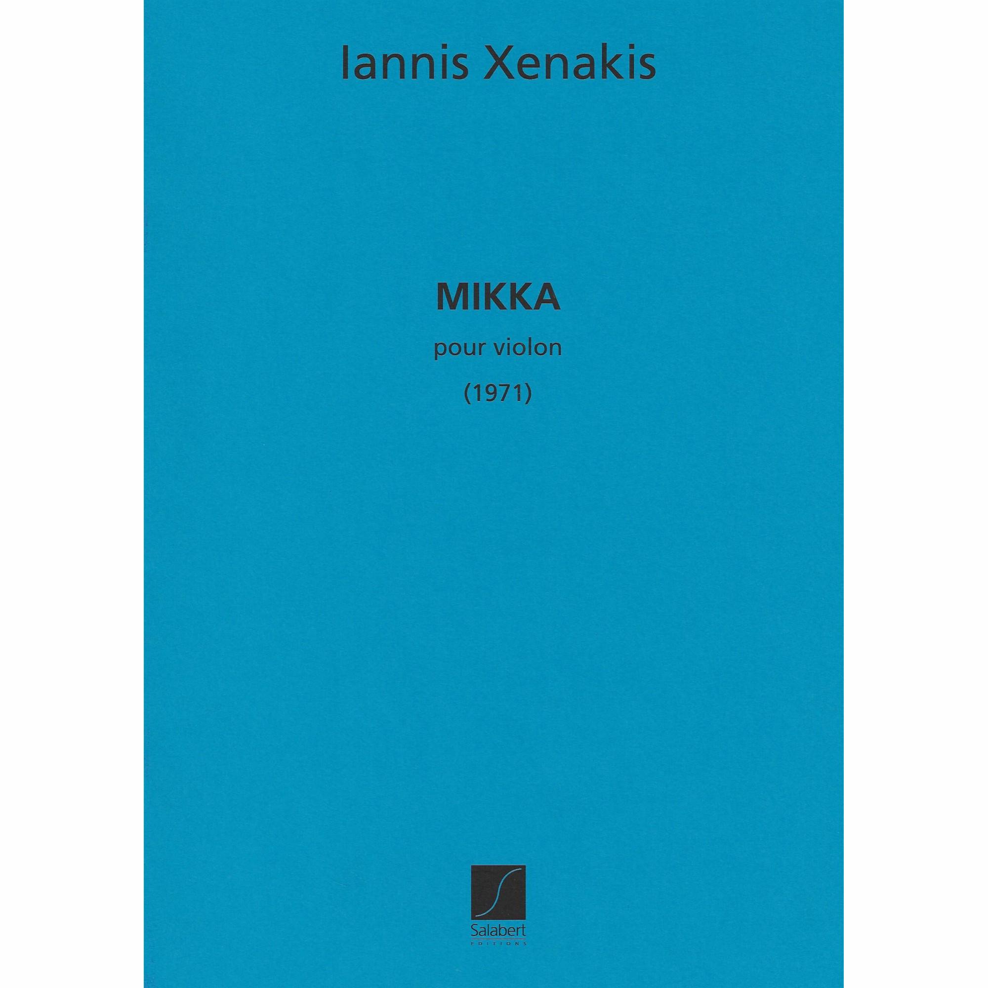 Xenakis -- Mikka for Solo Violin