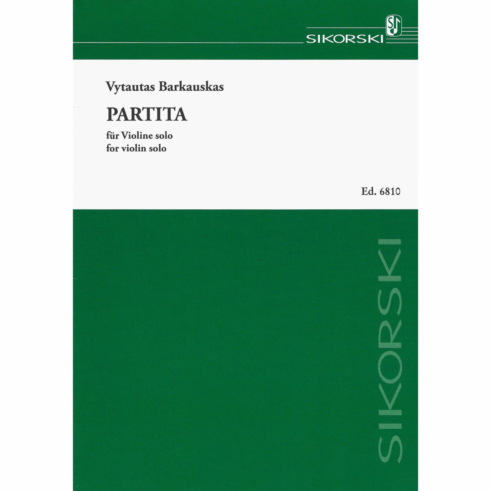 Barkauskas -- Partita for Solo Violin