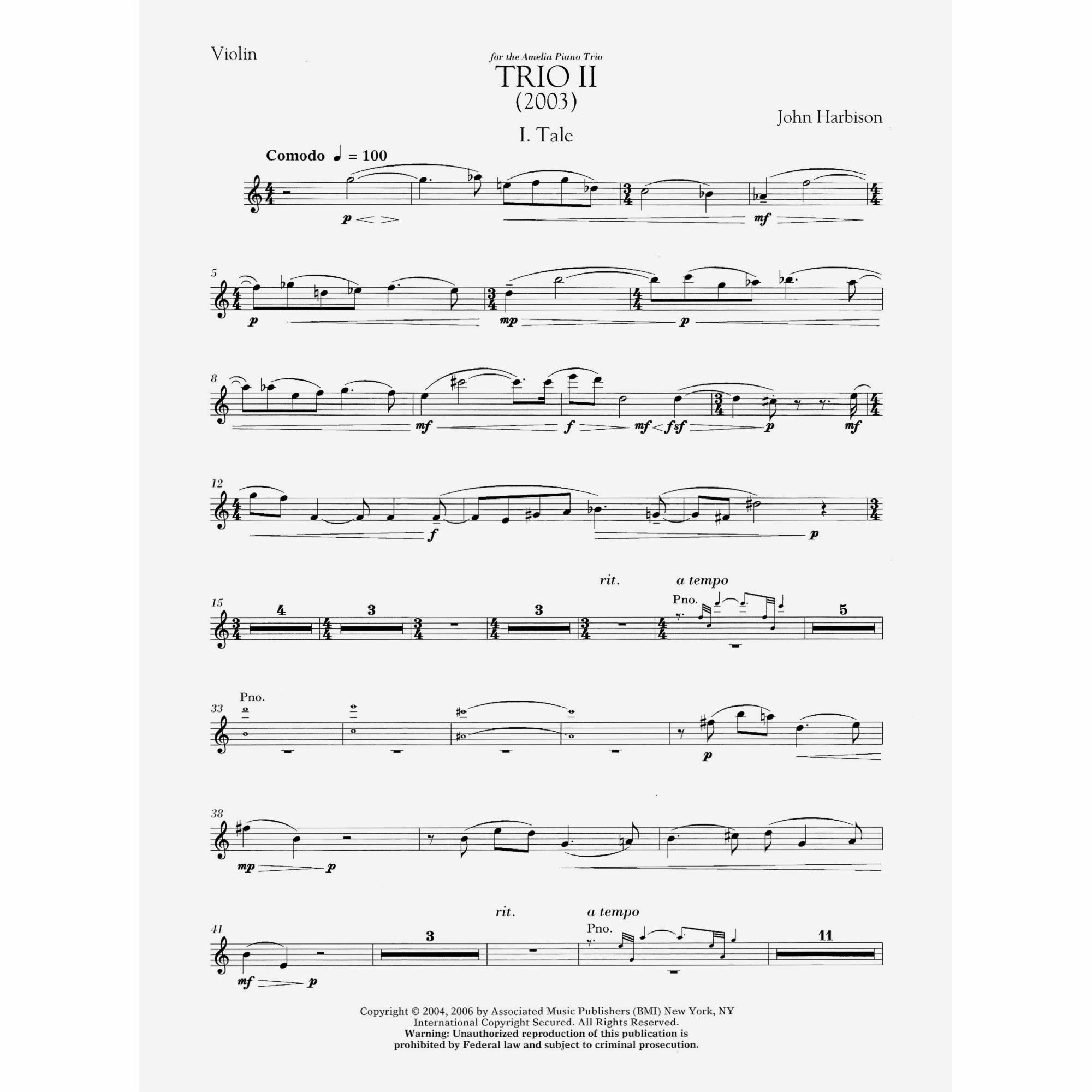 Sample: Violin (Pg. 1)