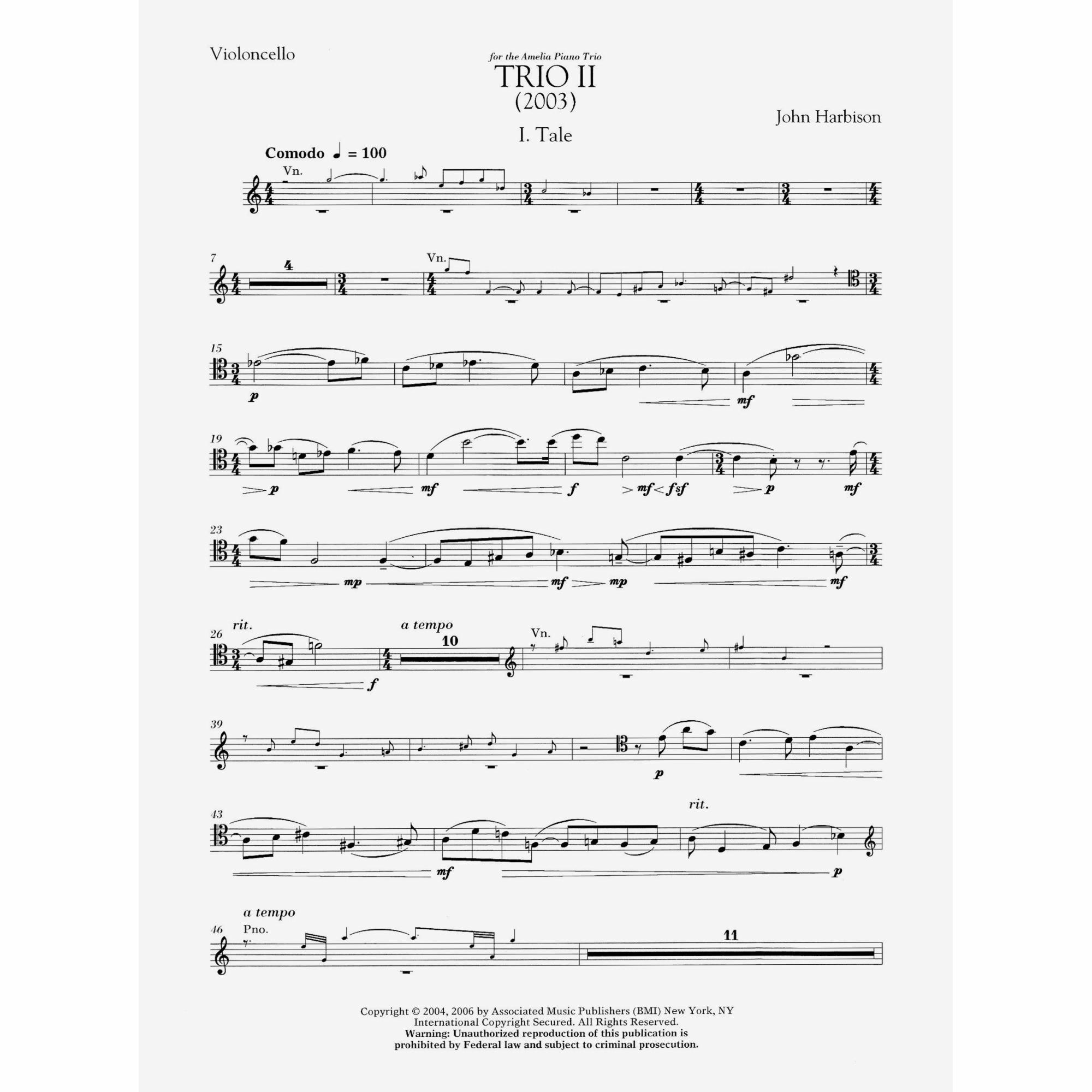 Sample: Cello (Pg. 1)