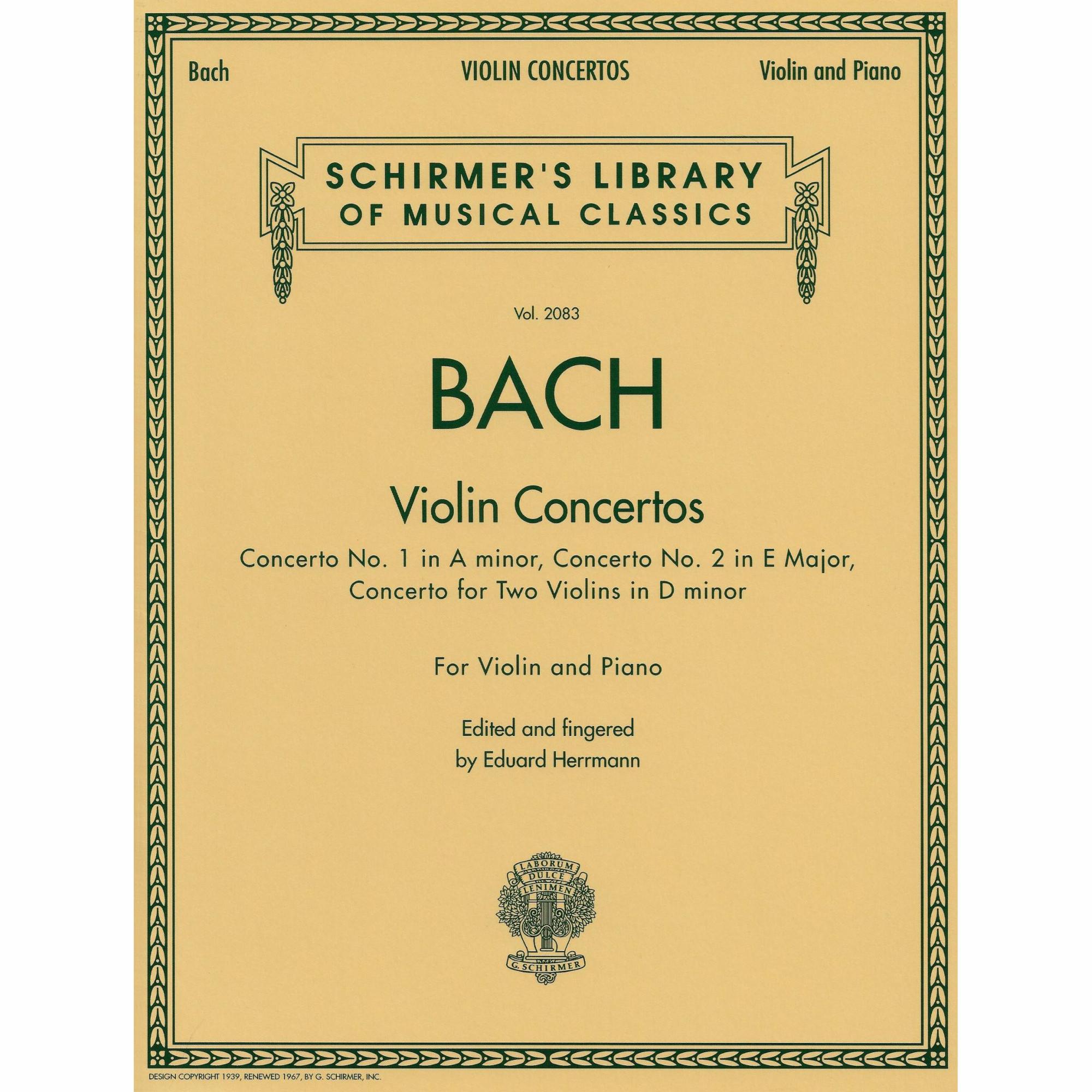 Bach -- Violin Concertos