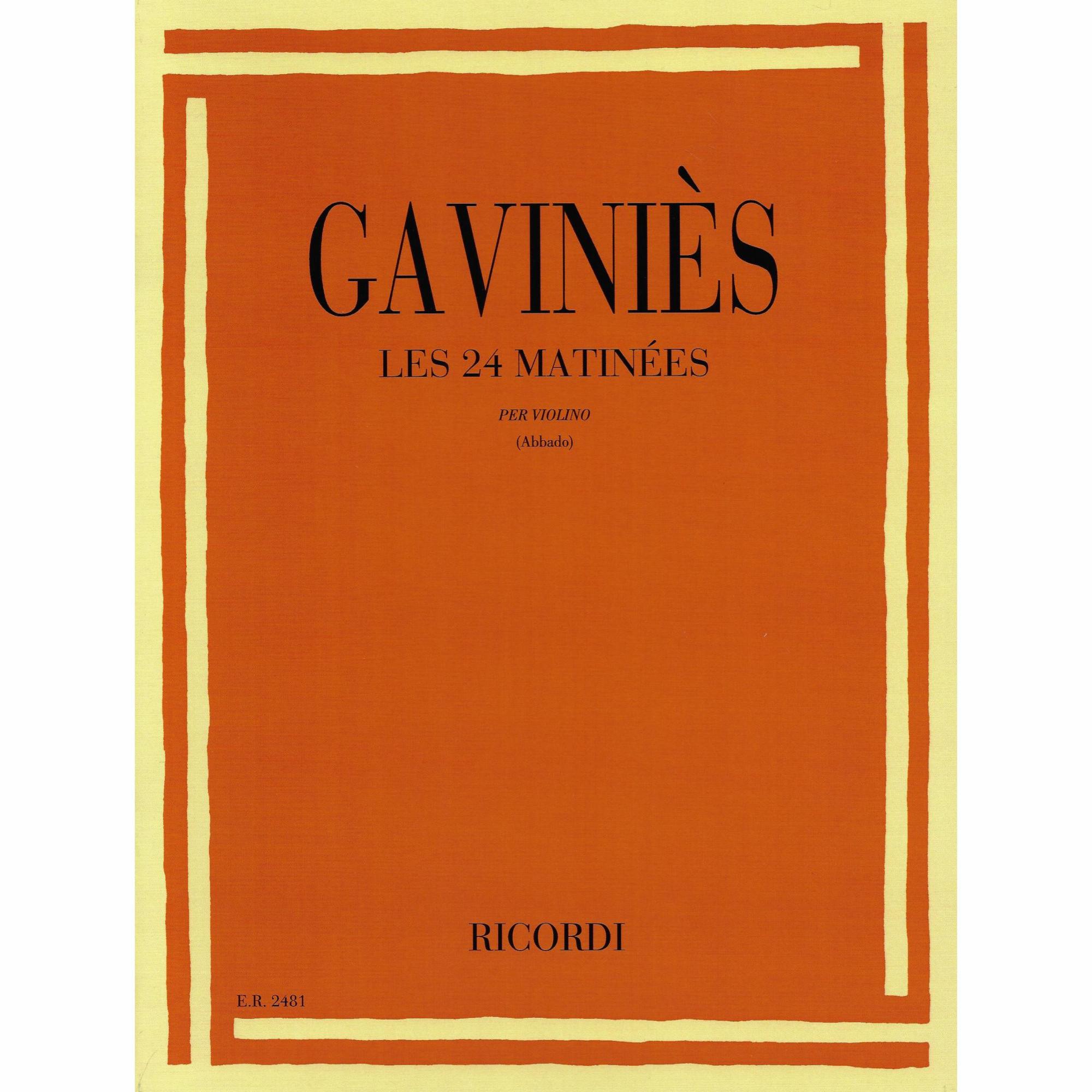 Gavinies -- 24 Matinees for Violin