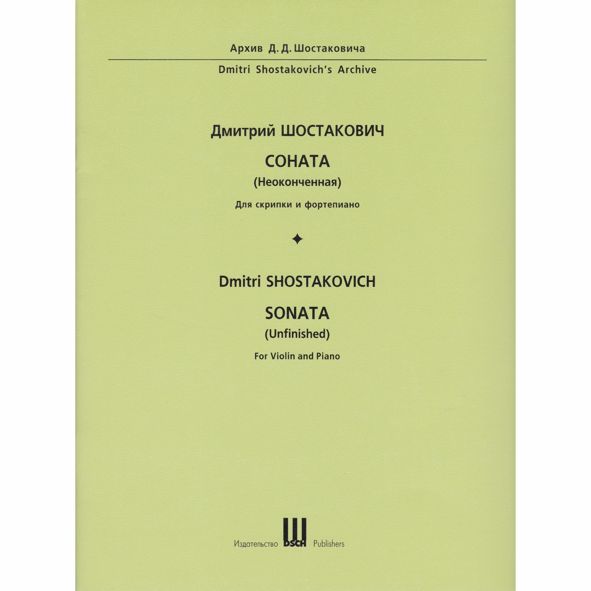 Unfinished Violin Sonata (1945)