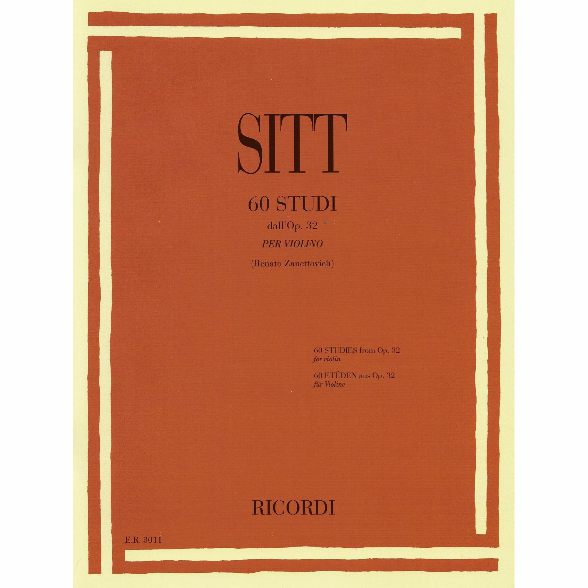 Sitt -- 60 Studies, from Op. 32 for Violin