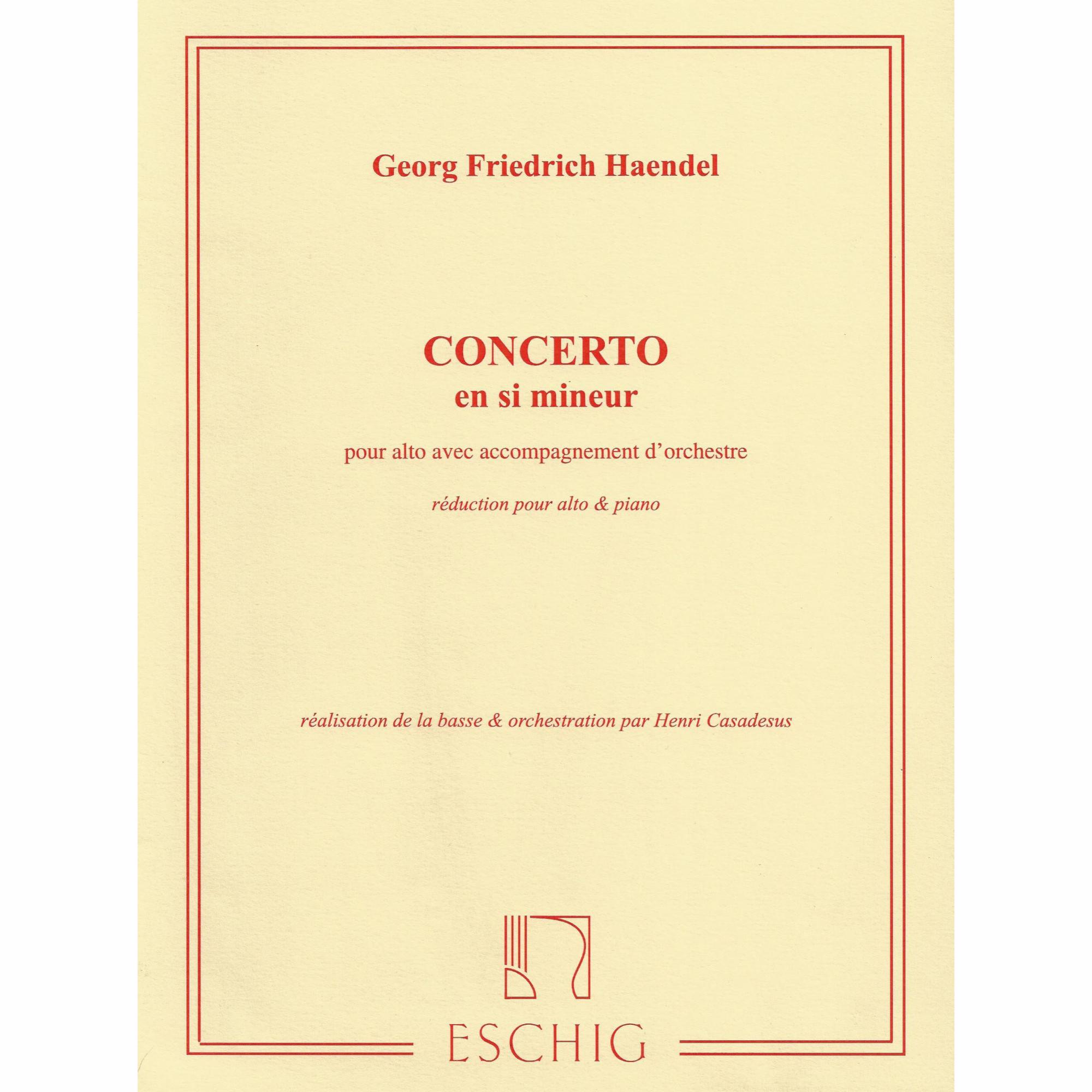 Handel -- Viola Concerto in B Minor