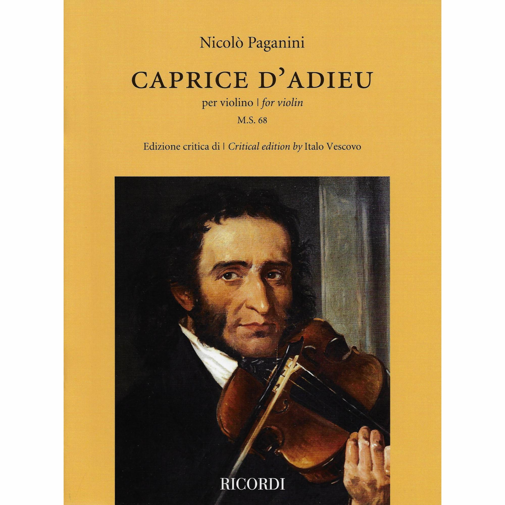 Paganini -- Caprice d'Adieu, M.S. 68 for Solo Violin