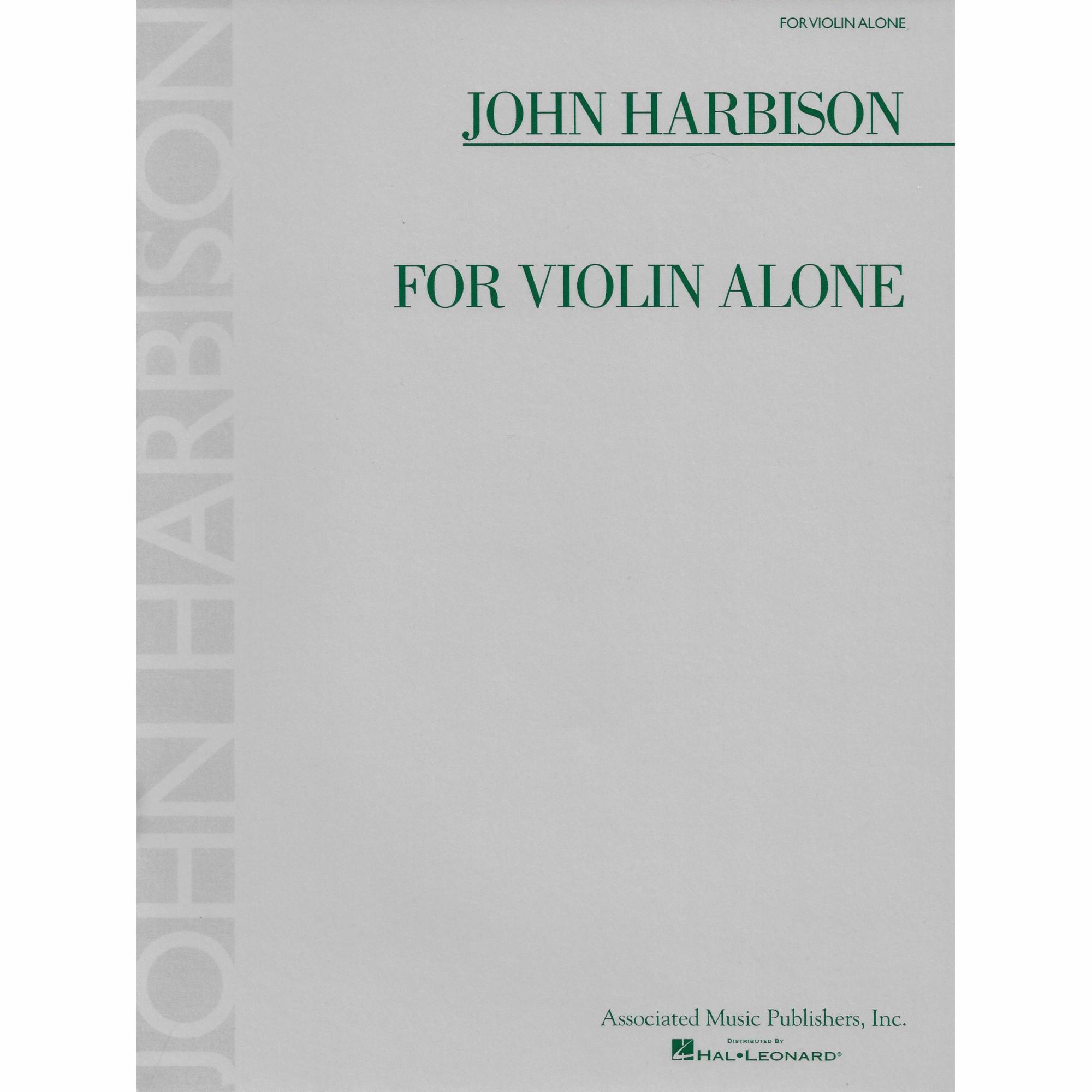 Harbison -- For Violin Alone