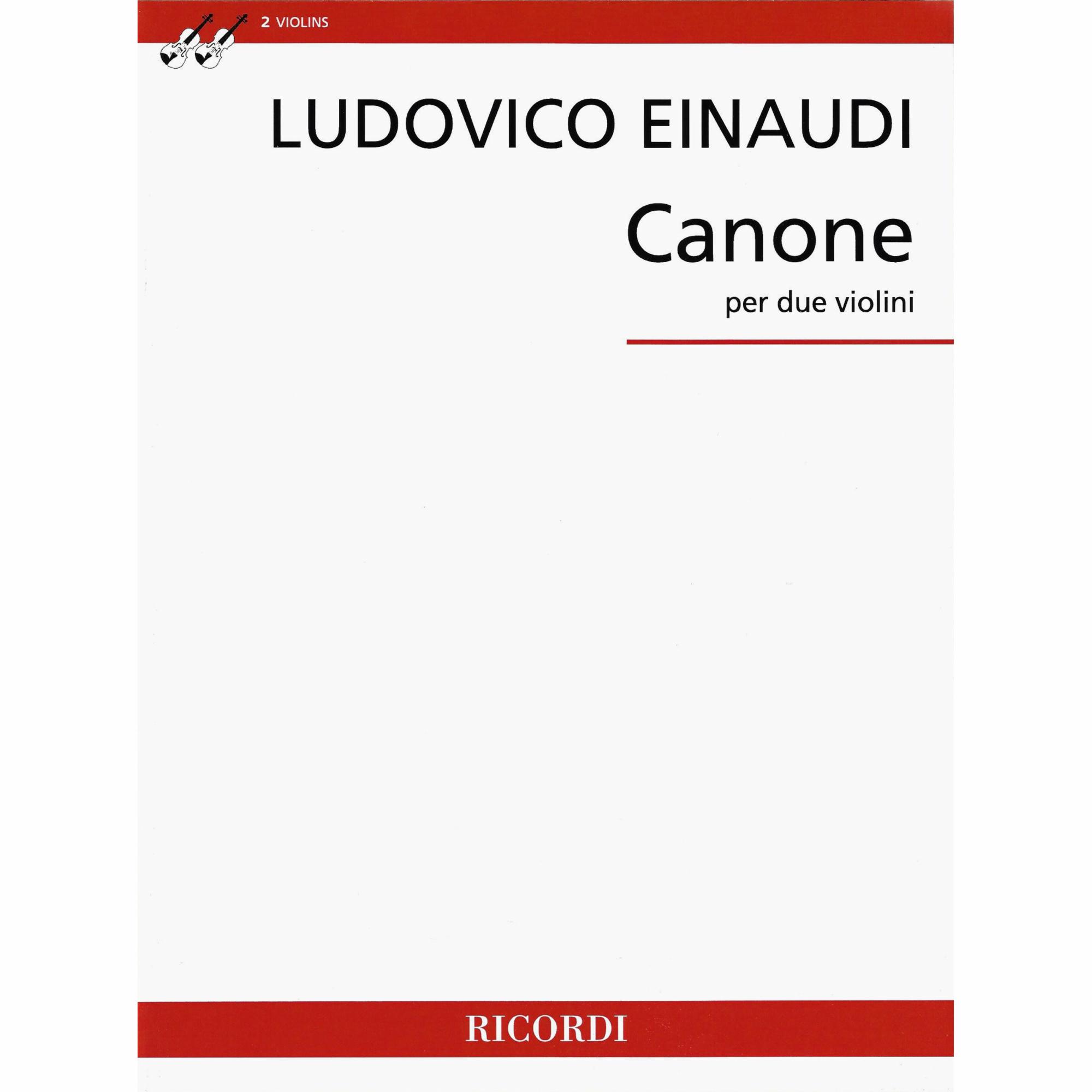 Einaudi -- Canone for Two Violins