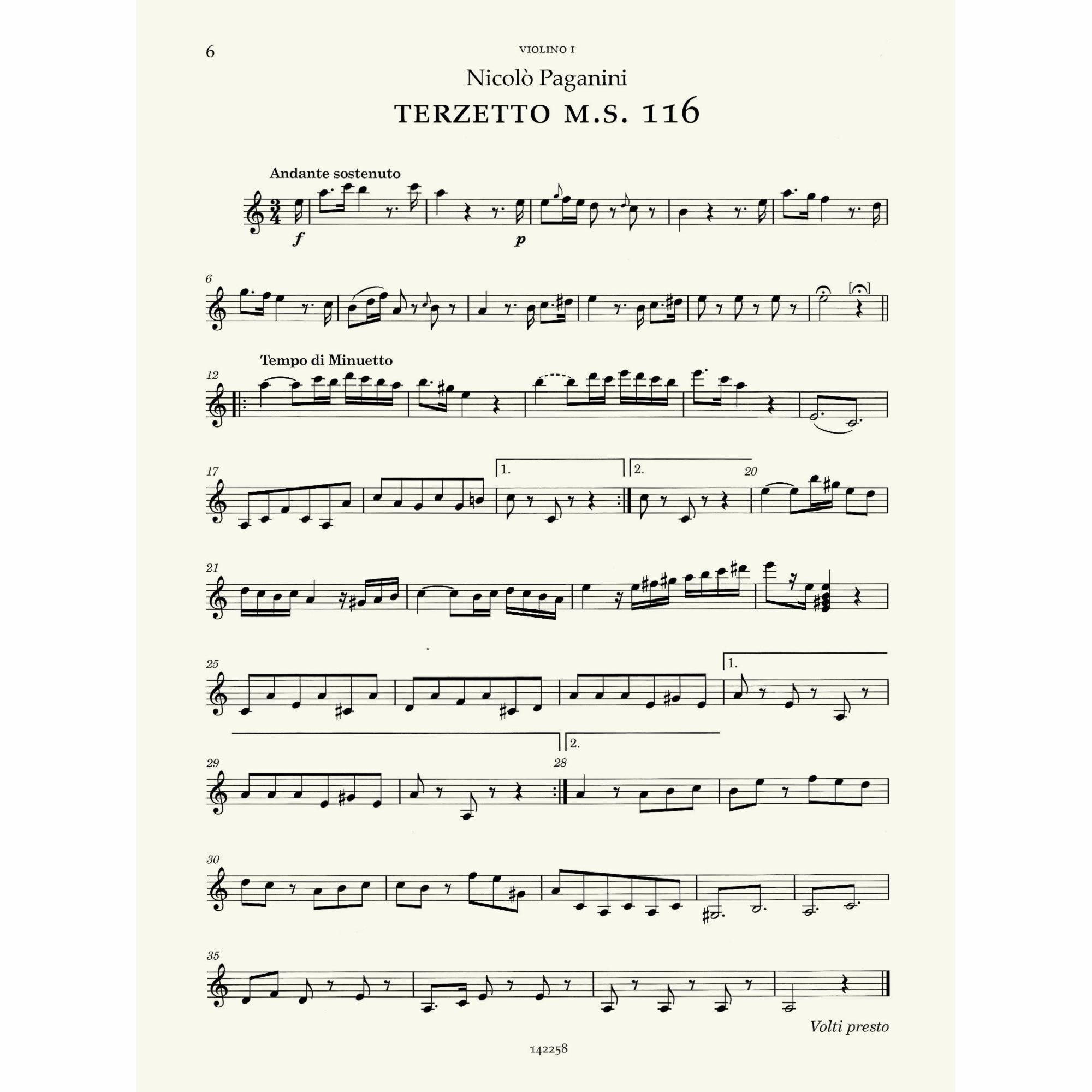 Sample: Violin I (Pg. 6)