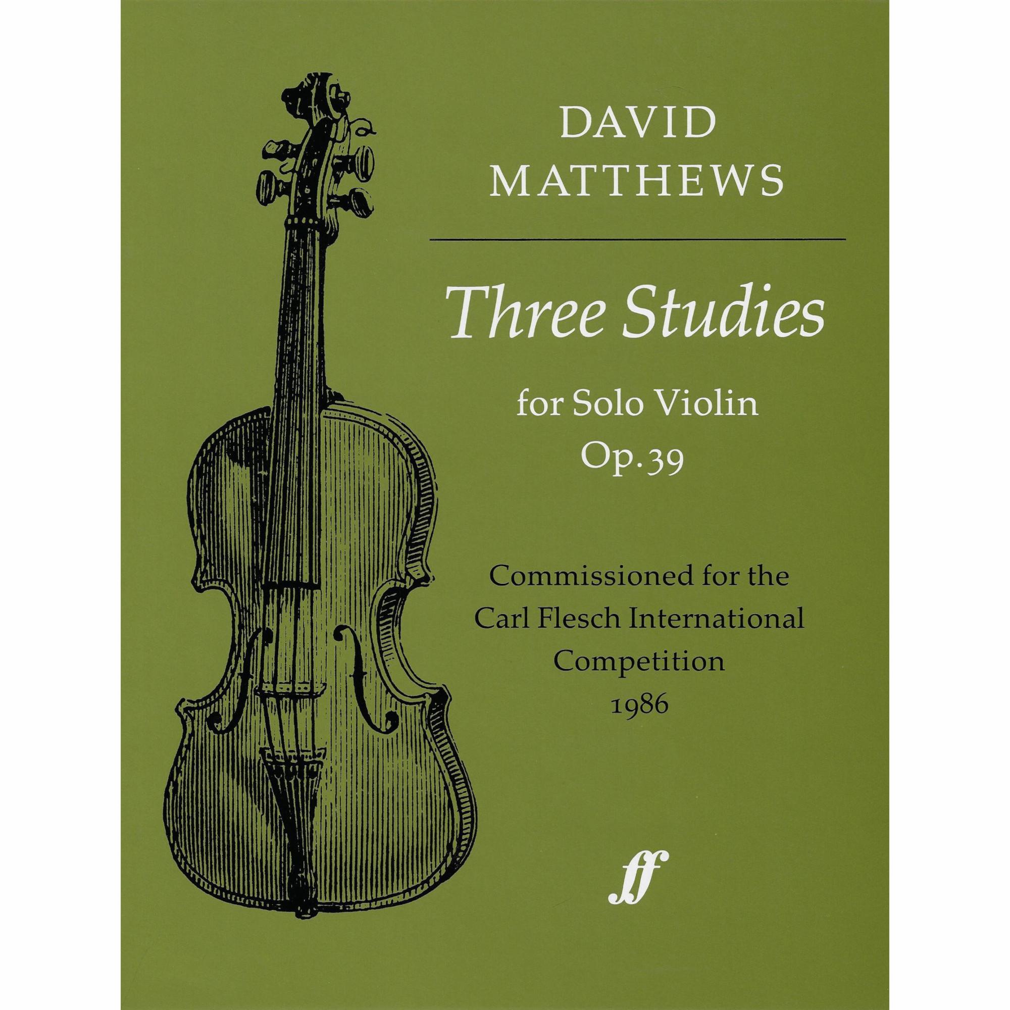 Matthews -- Three Studies, Op. 39 for Violin