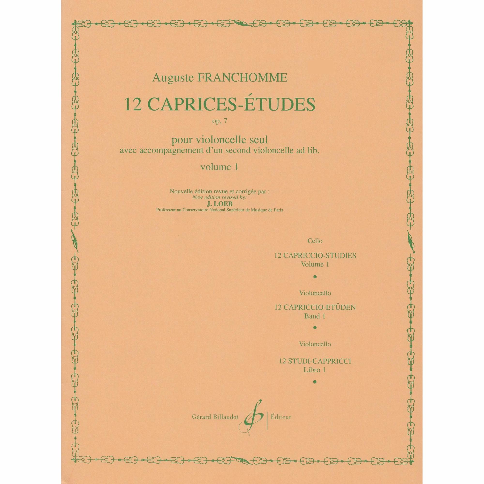 Franchomme -- 12 Capriccio-Studies, Op. 7, Vols. 1-2 for Two Cellos