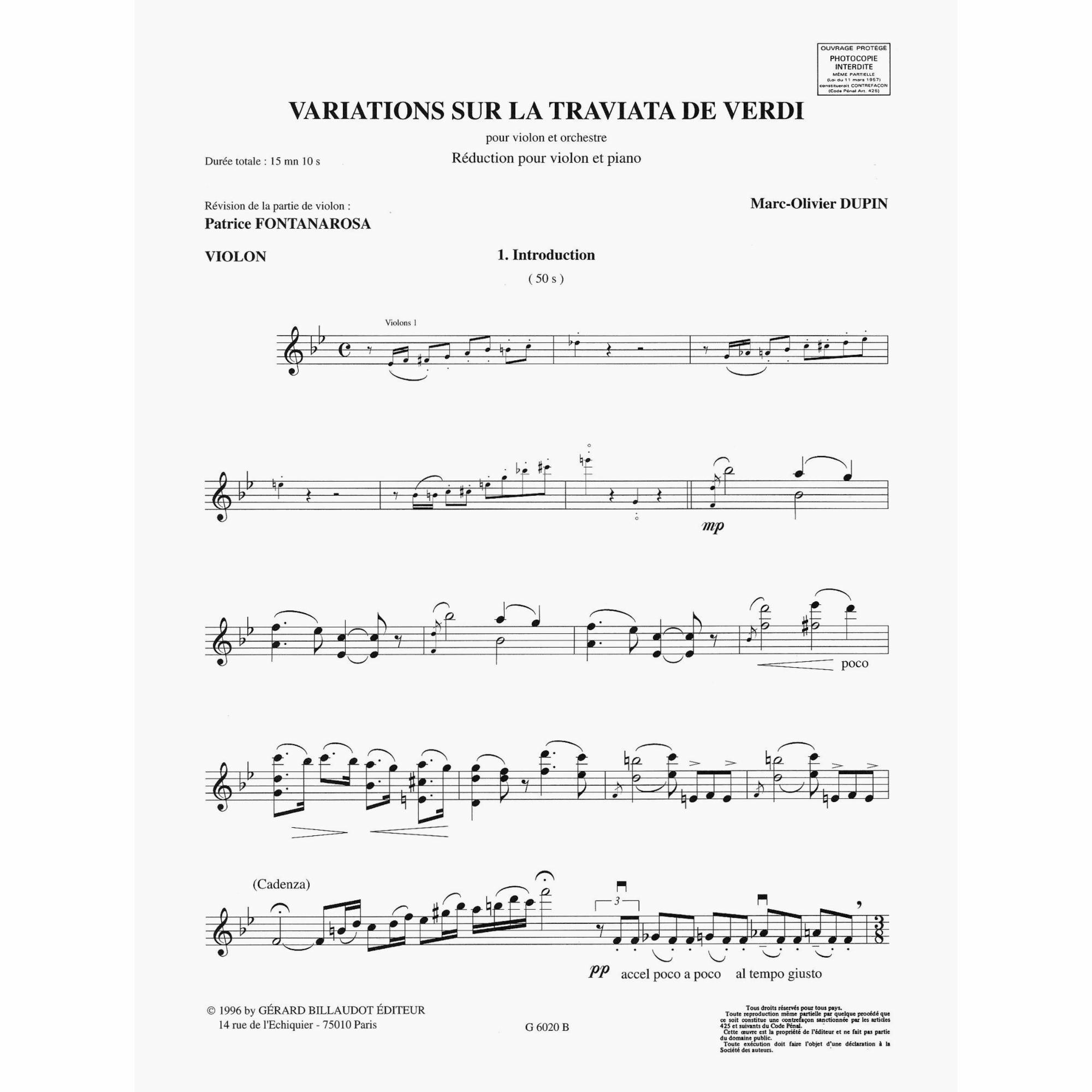 Sample: Violin (Pg. 1)