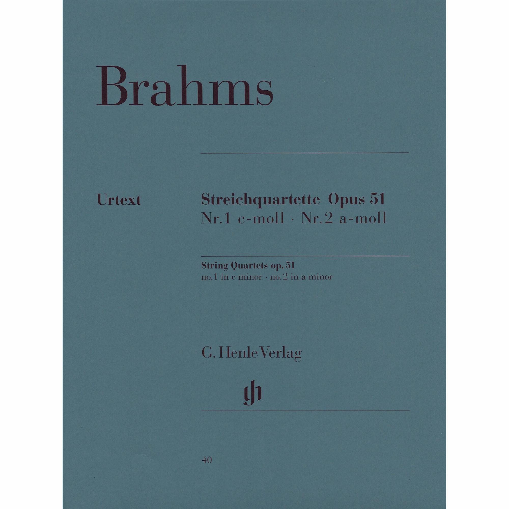Brahms -- String Quartets, Op. 51