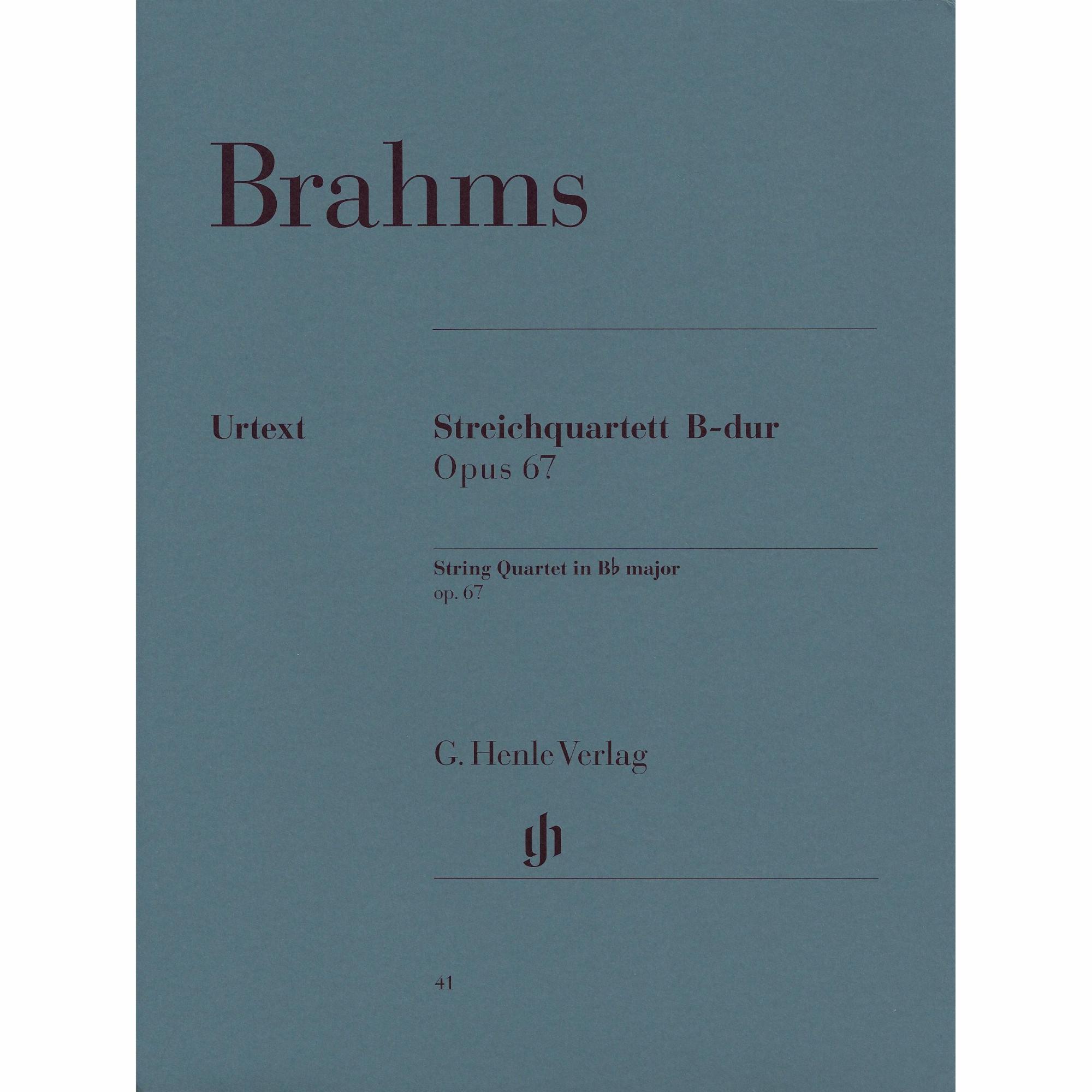 Brahms -- String Quartet in B-flat Major, Op. 67