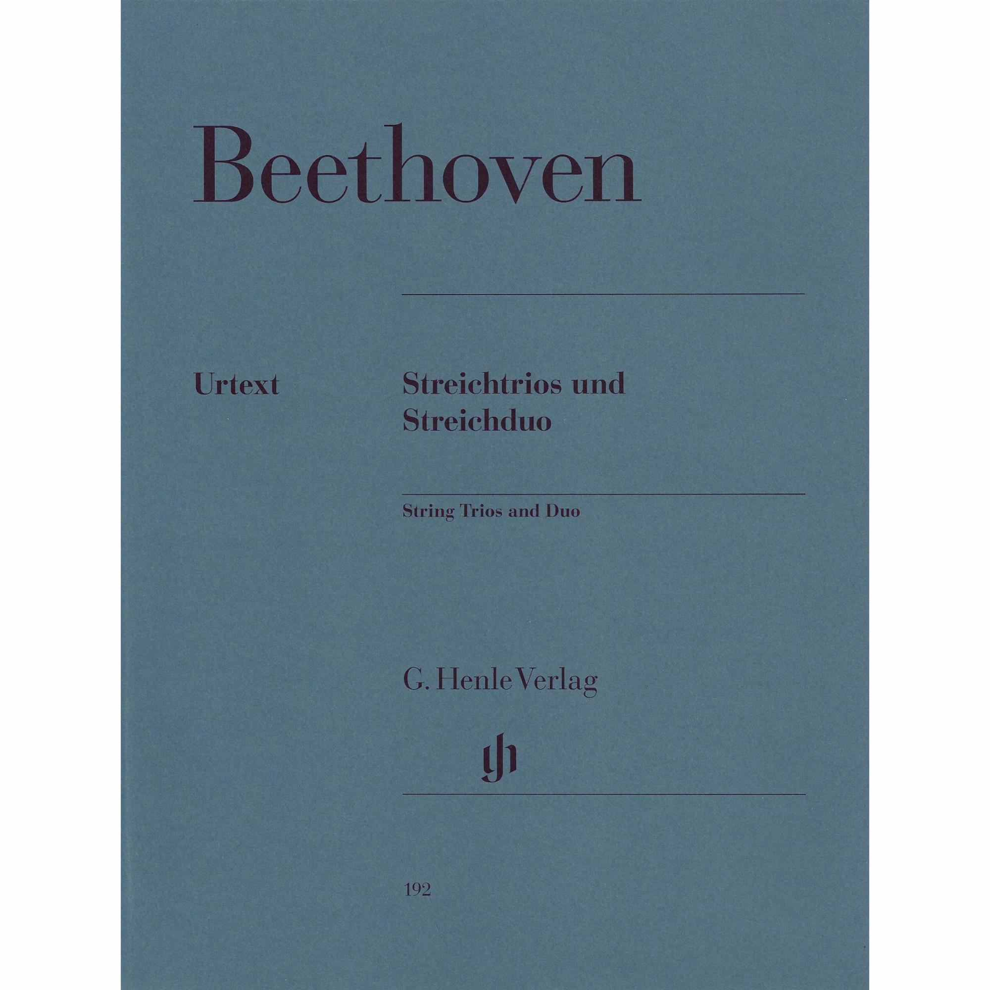 Beethoven -- String Trios and Duo
