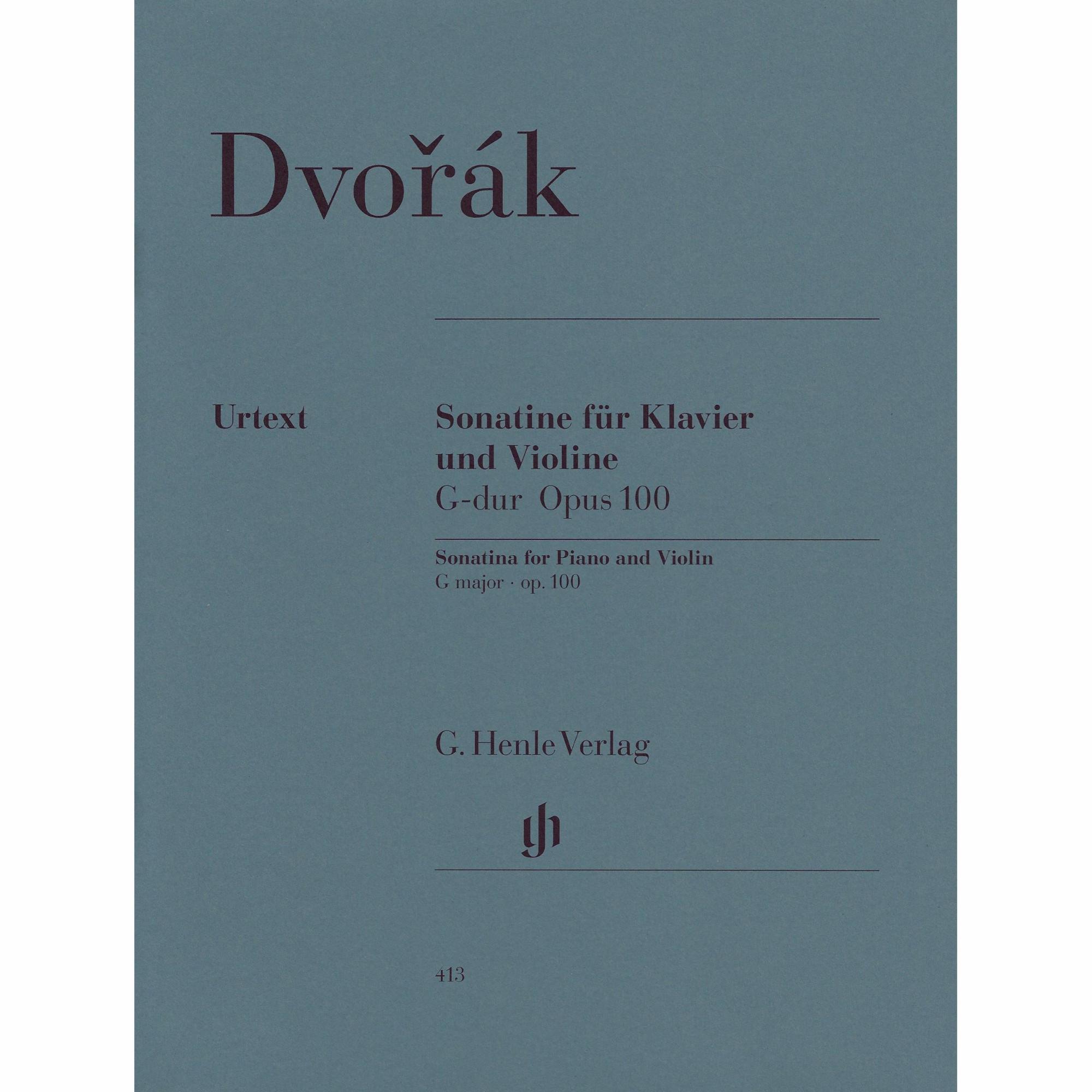 Dvorak -- Sonatina in G Major, Op. 100 for Violin and Piano
