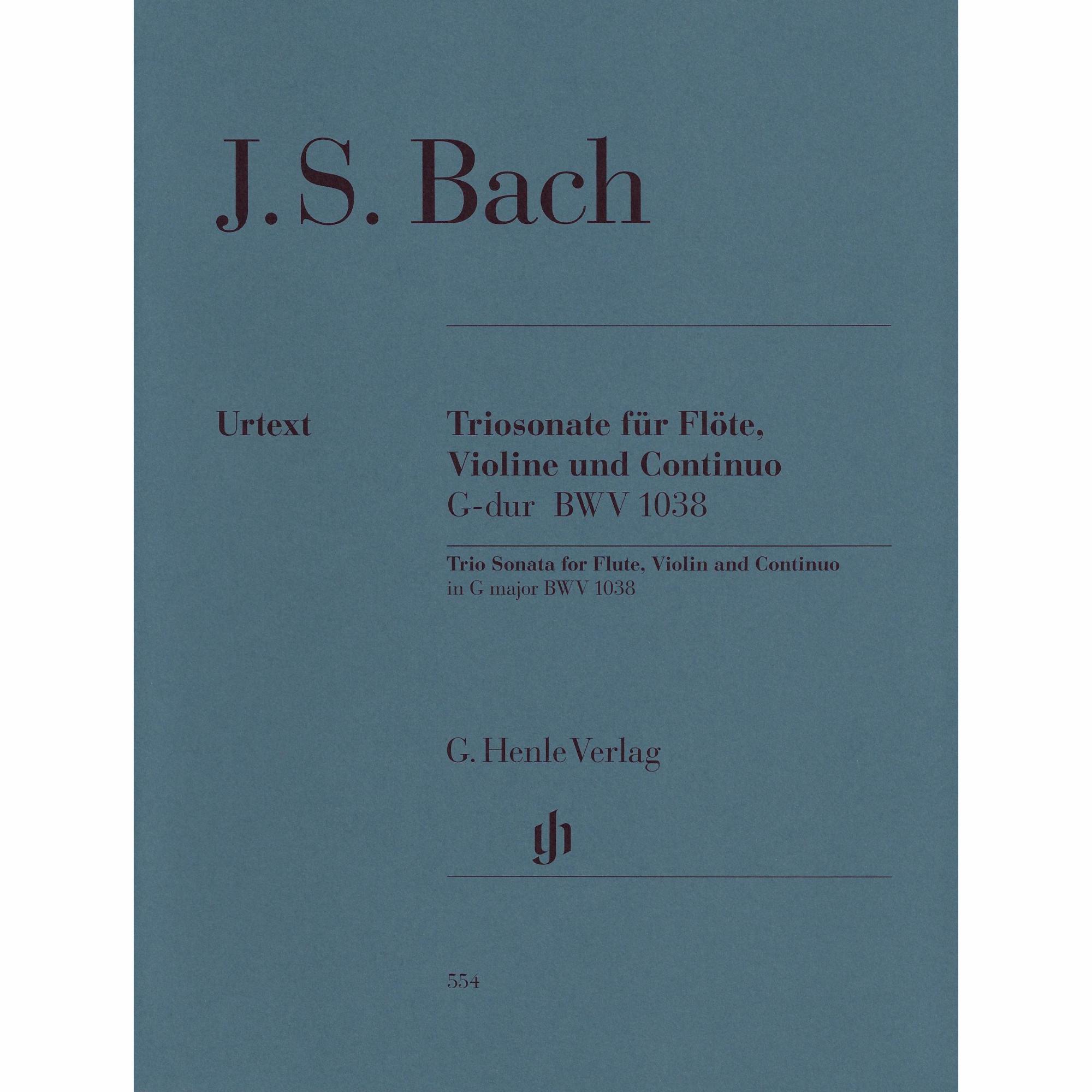 Bach -- Trio Sonata in G Major, BWV 1038 for Flute, Violin and Continuo