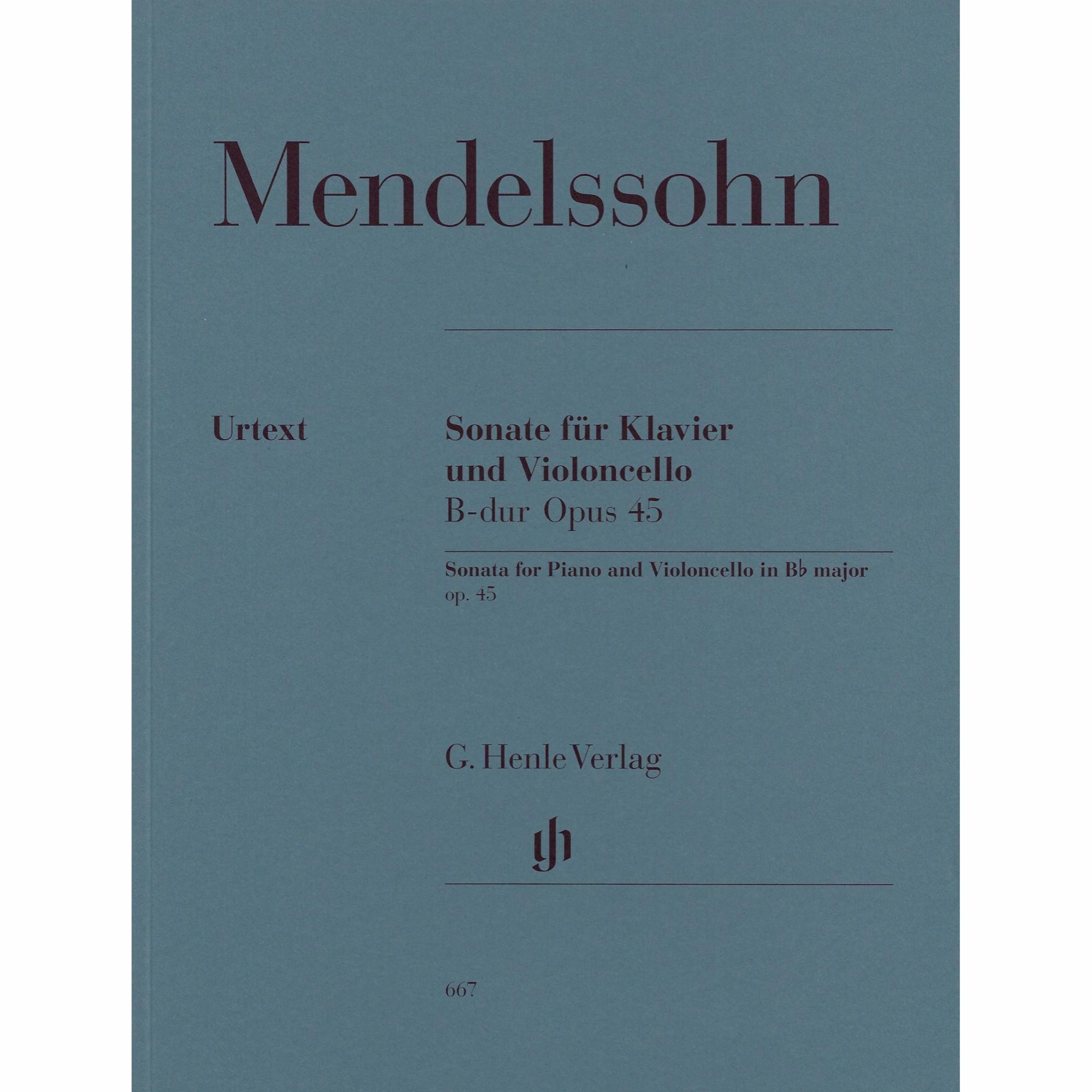 Cello Sonata No. 1 in B-flat Major, Op. 45