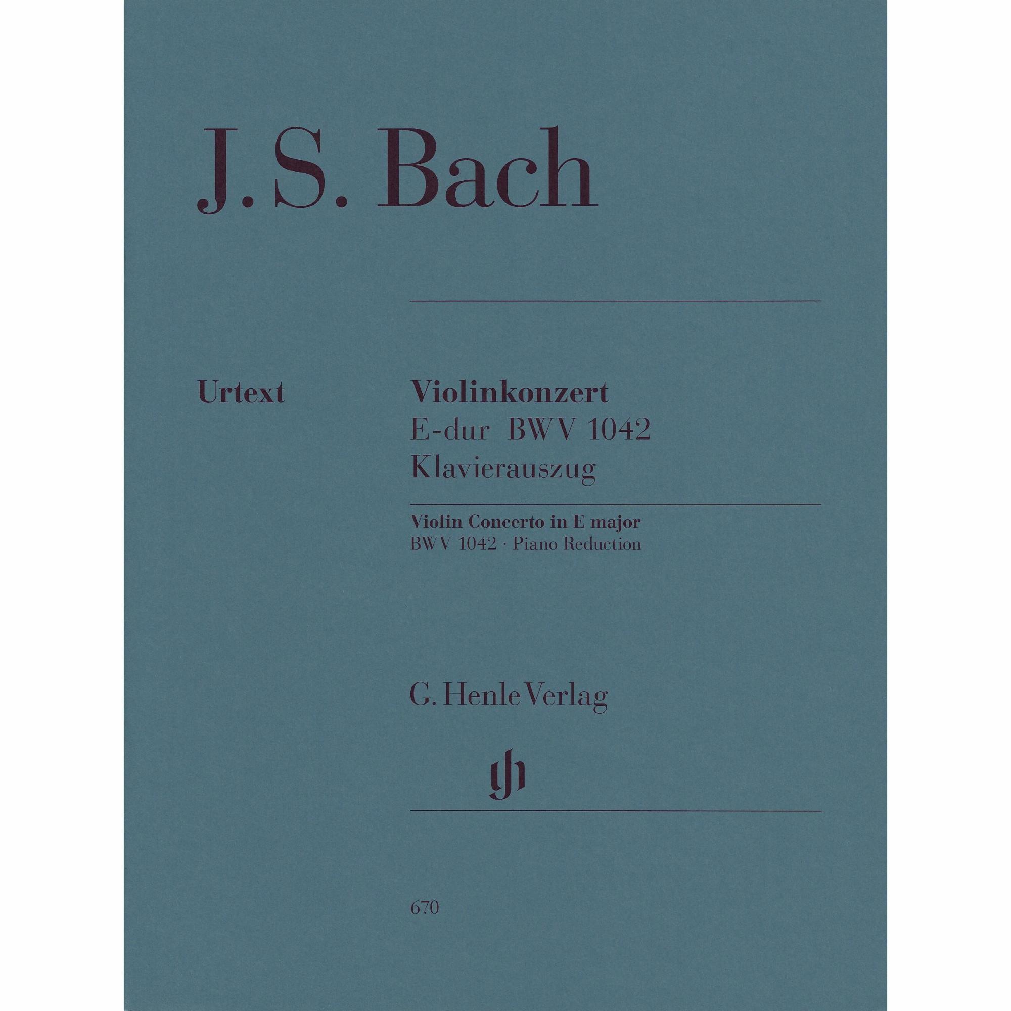 Bach -- Violin Concerto in E Major, BWV 1042 for Violin and Piano