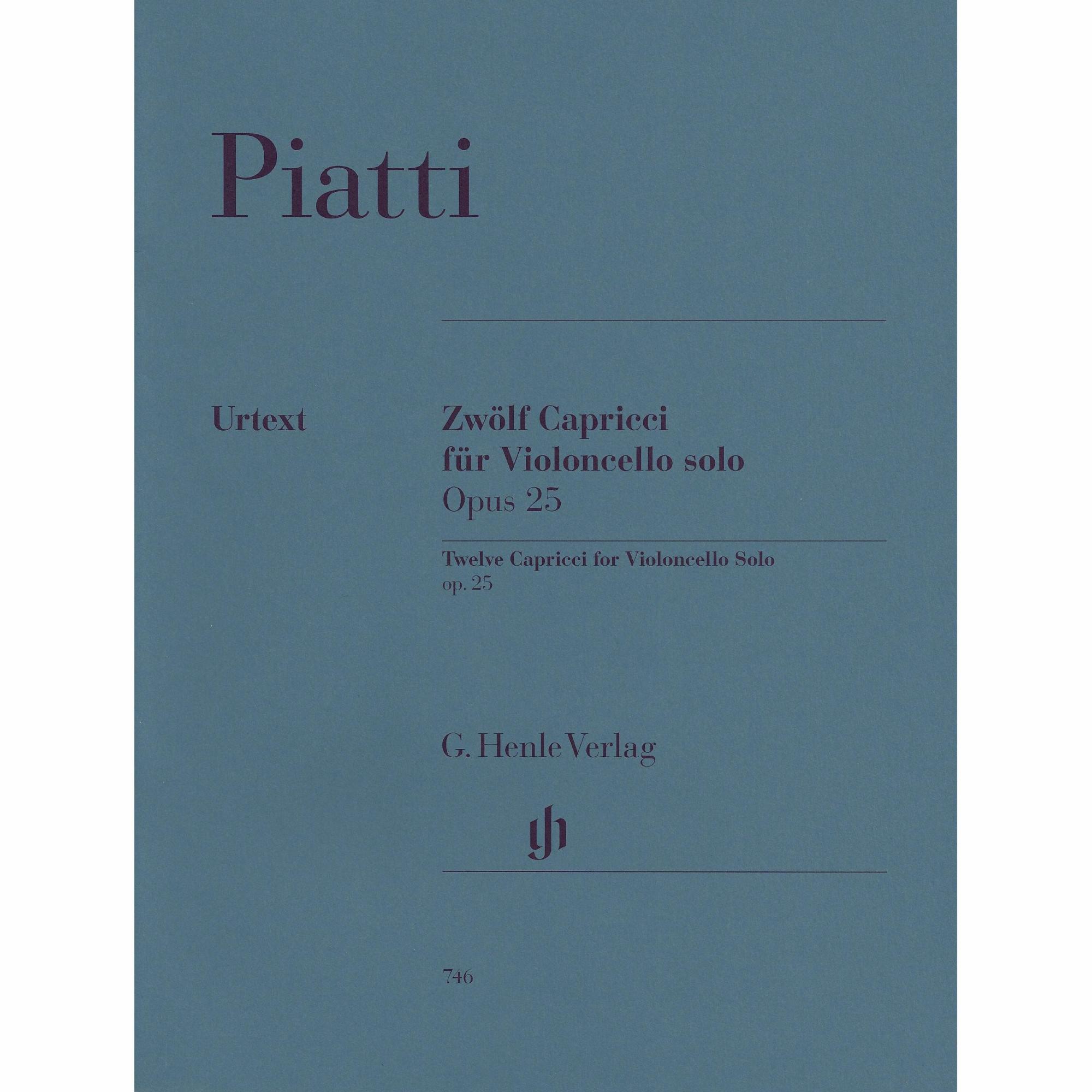 PIatti -- Twelve Caprices, Op. 25 for Cello
