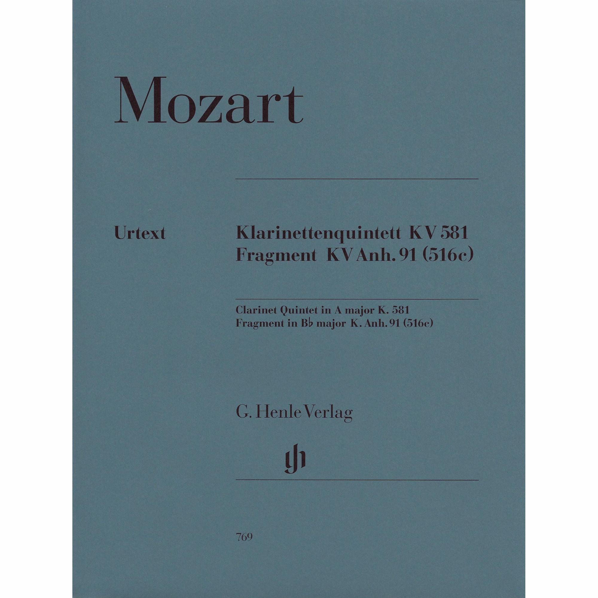 Mozart -- Clarinet Quintet in A Major, K. 581