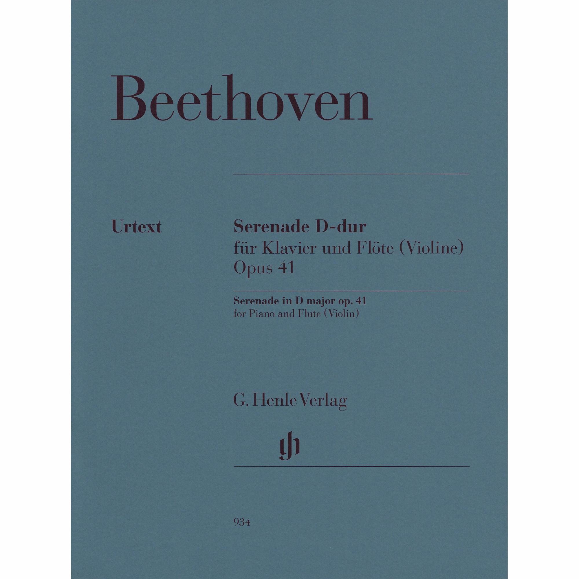 Beethoven -- Serenade in D Major, Op. 41 for Violin and Piano