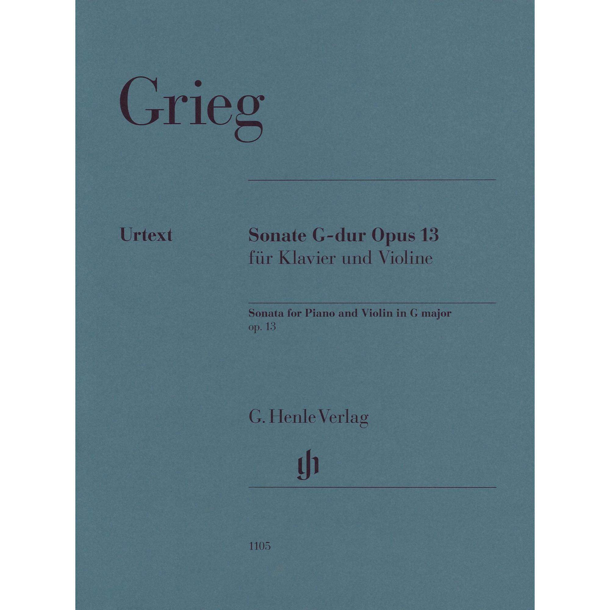 Grieg -- Sonata in G Major, Op. 13 for Violin and Piano