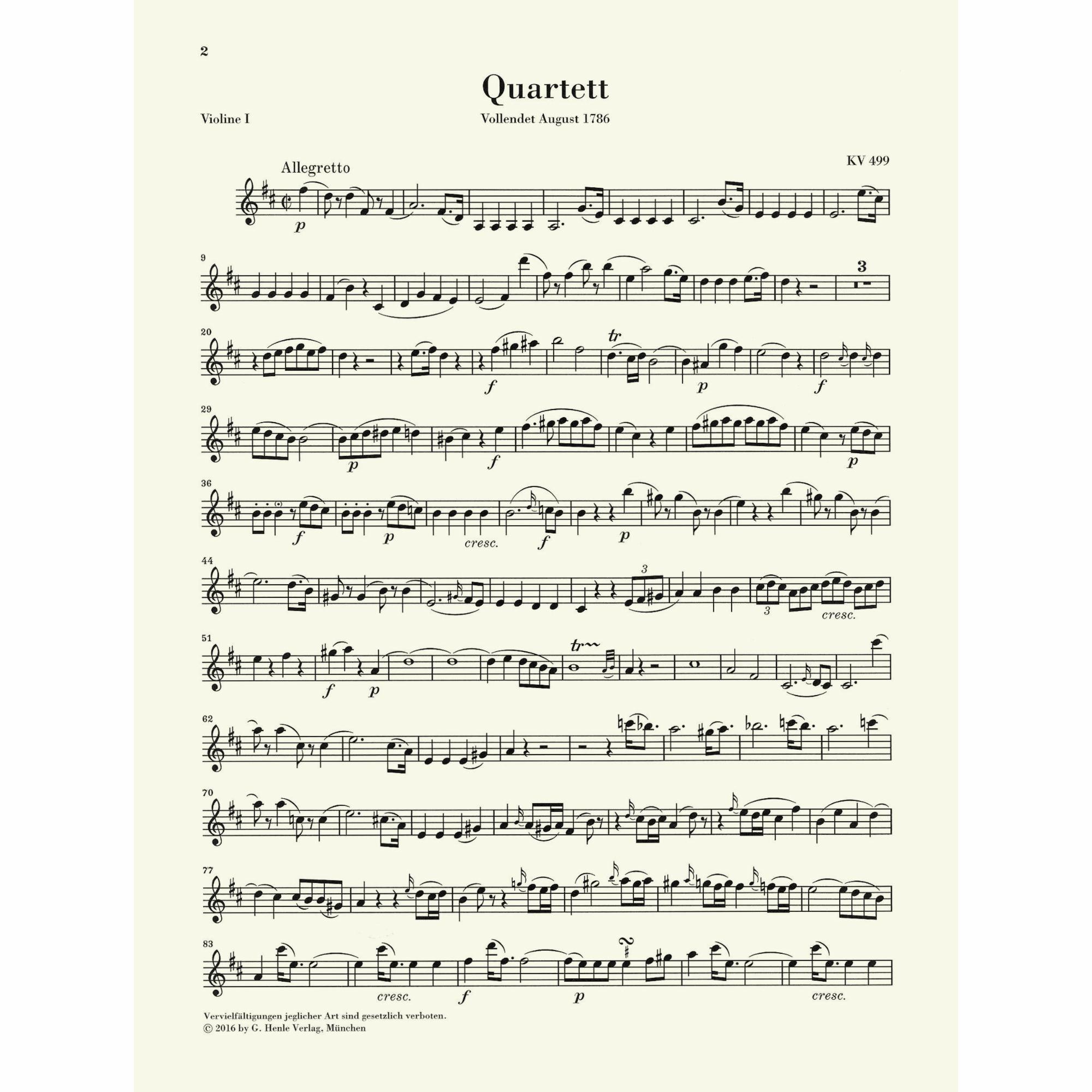 Sample: Violin I (Pg. 2)