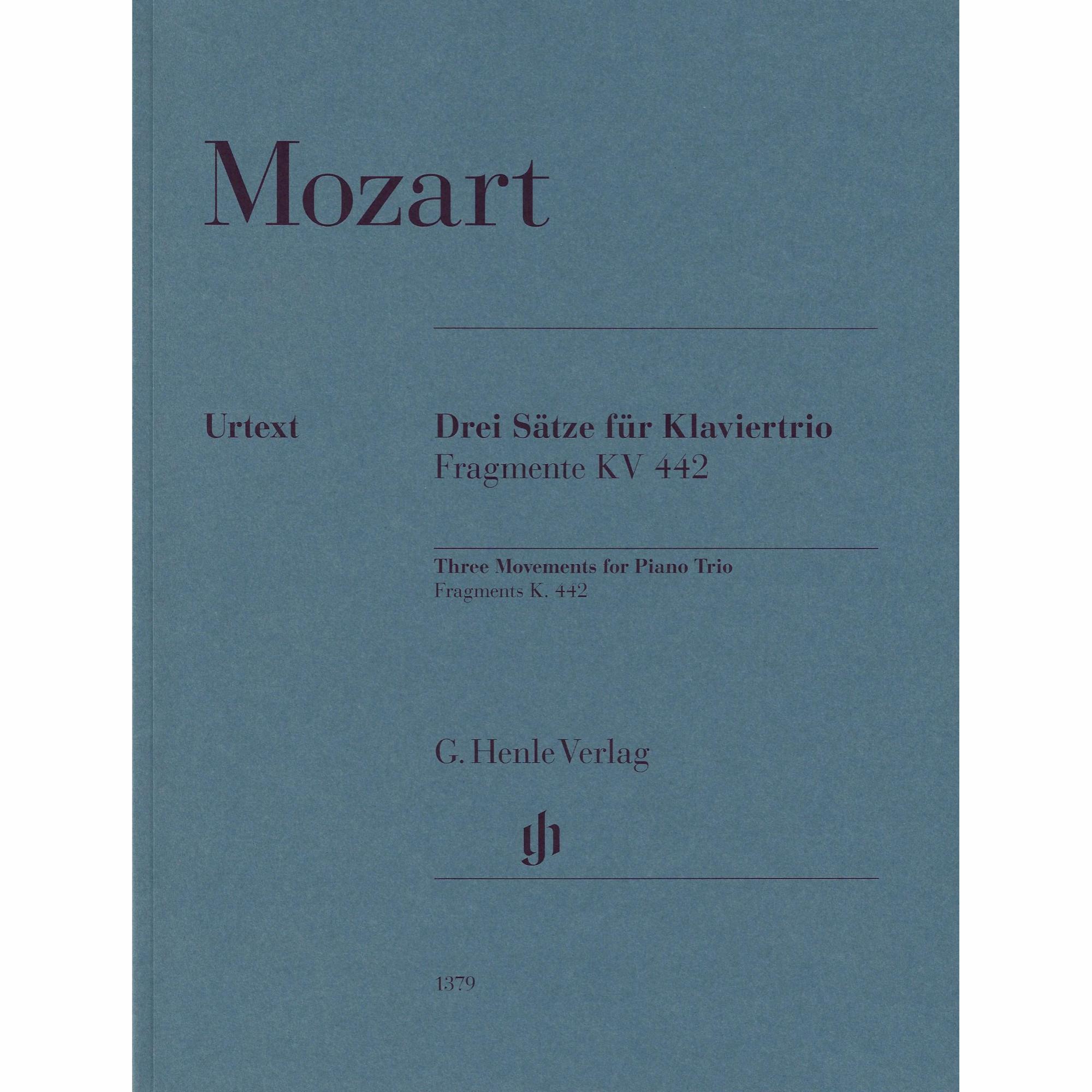 Mozart -- Three Movements for Piano Trio, Fragments K. 442