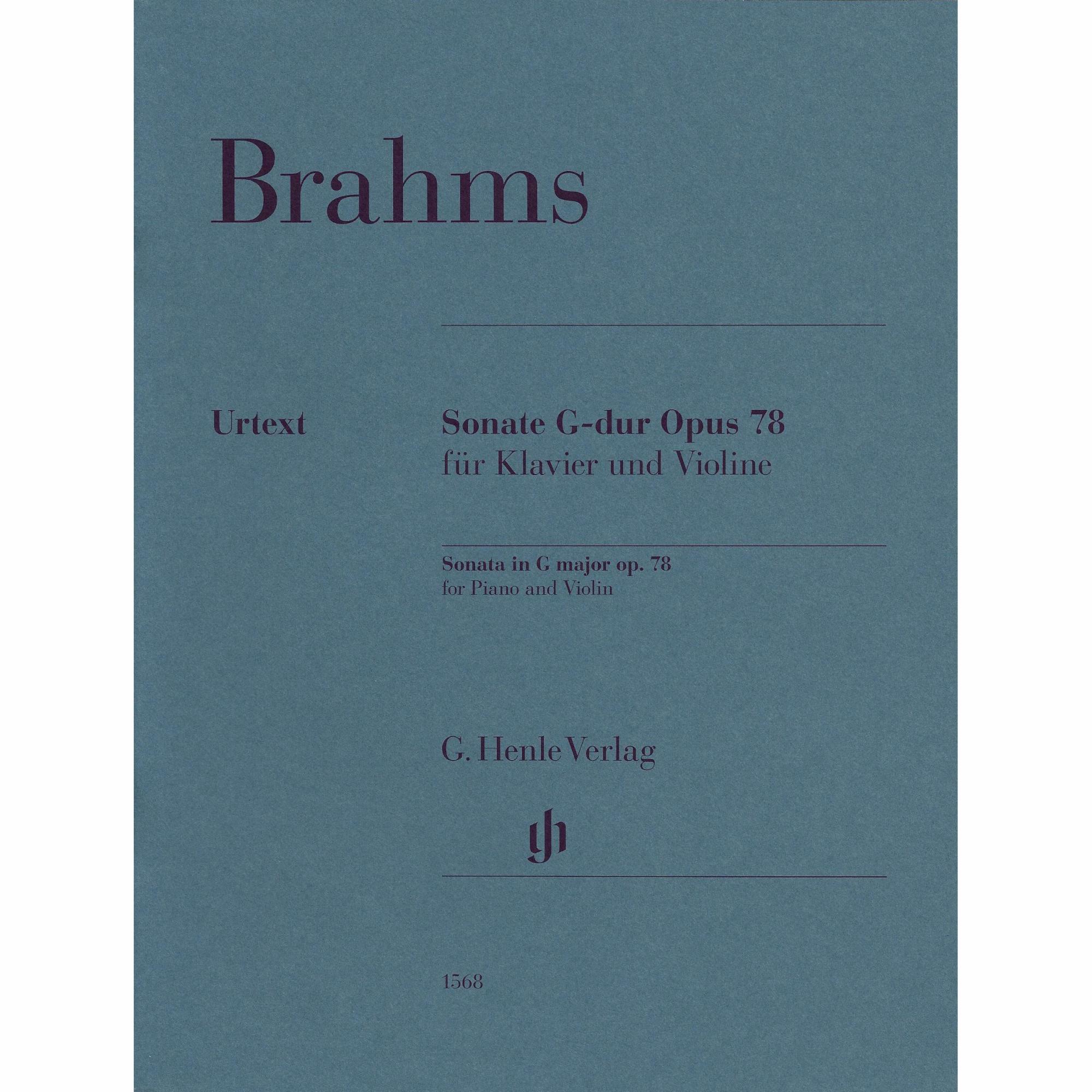 Brahms -- Sonata in G Major, Op. 78 for Violin and Piano