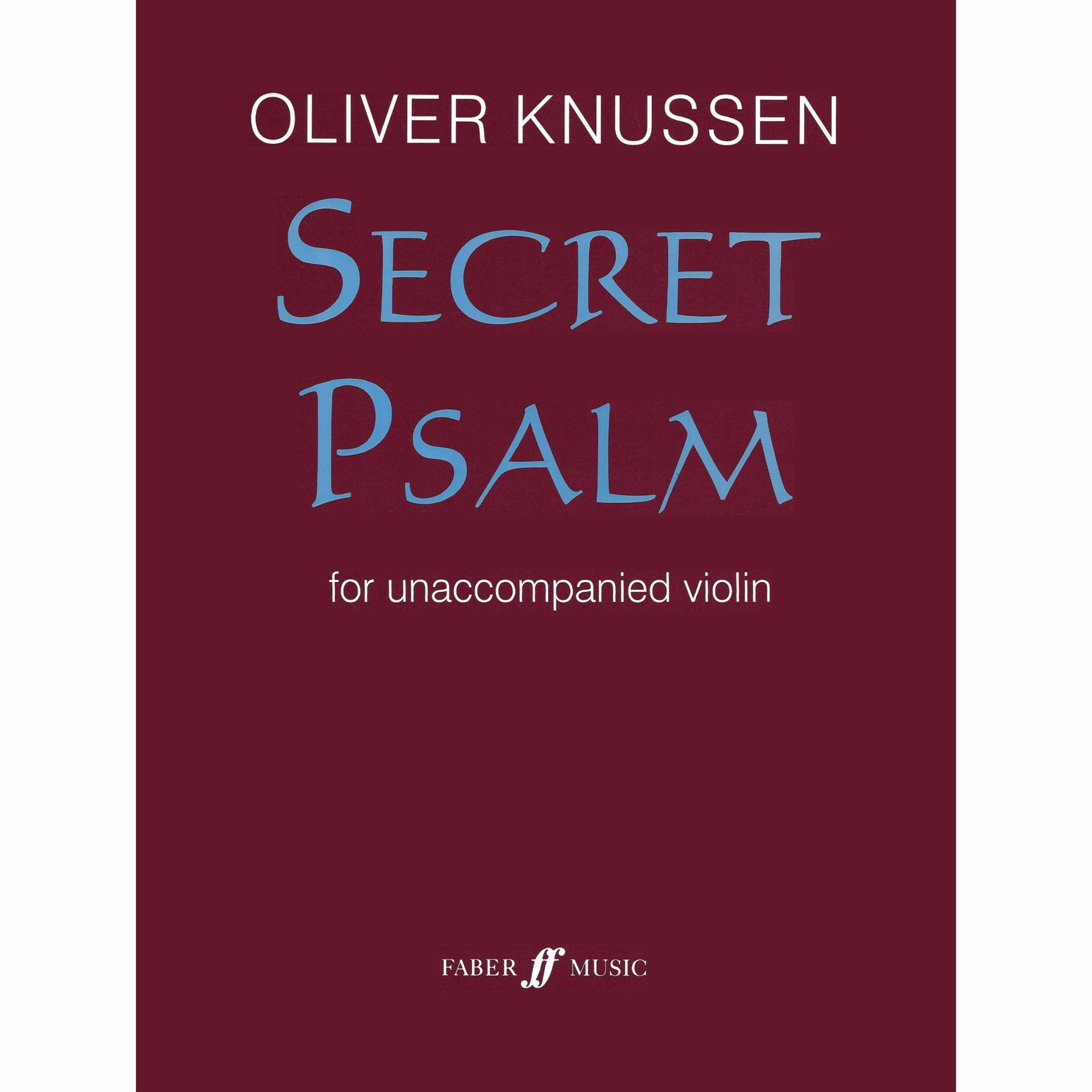 Knussen -- Secret Psalm for Solo Violin